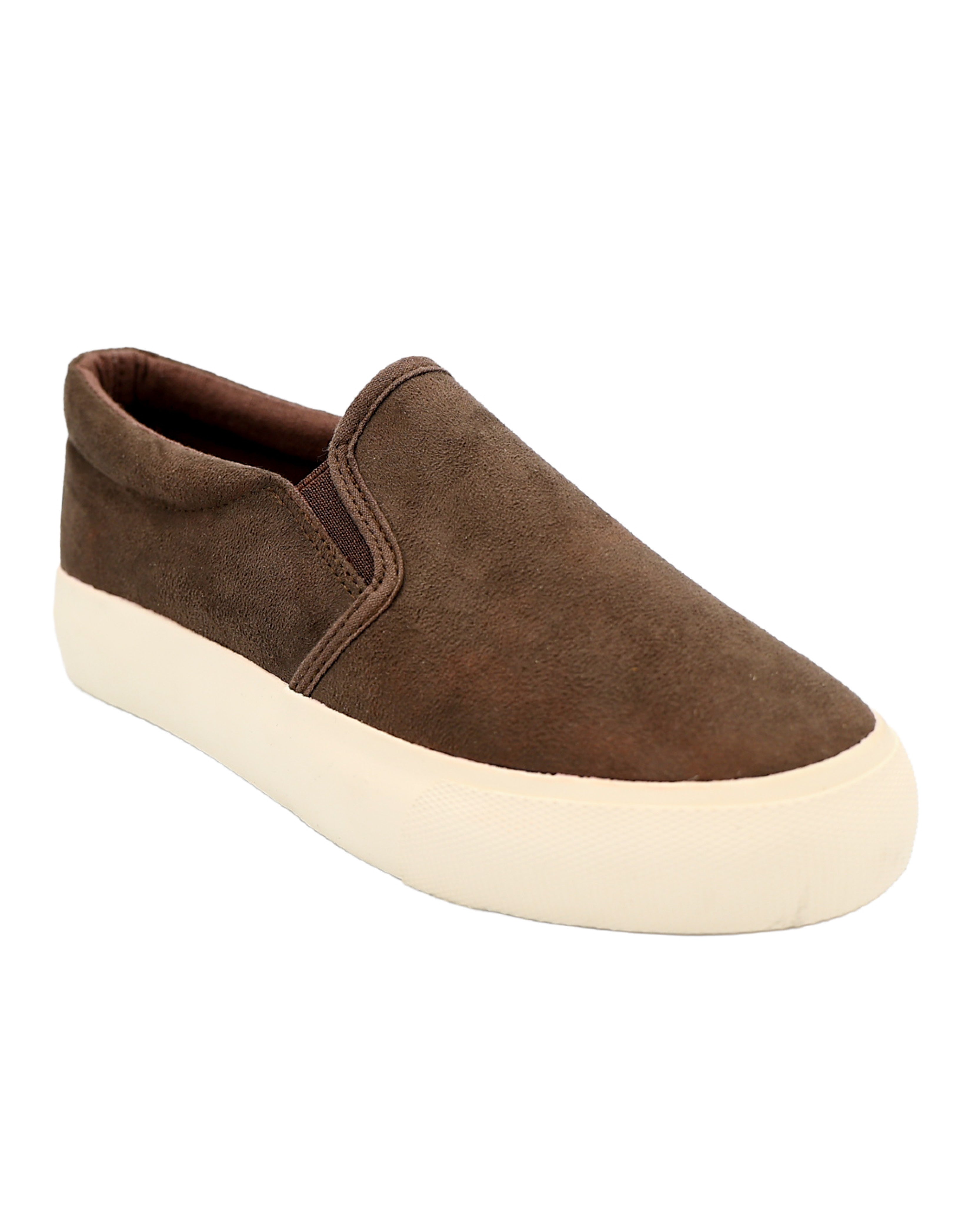 Brown Gusset Slip-On Sneaker
