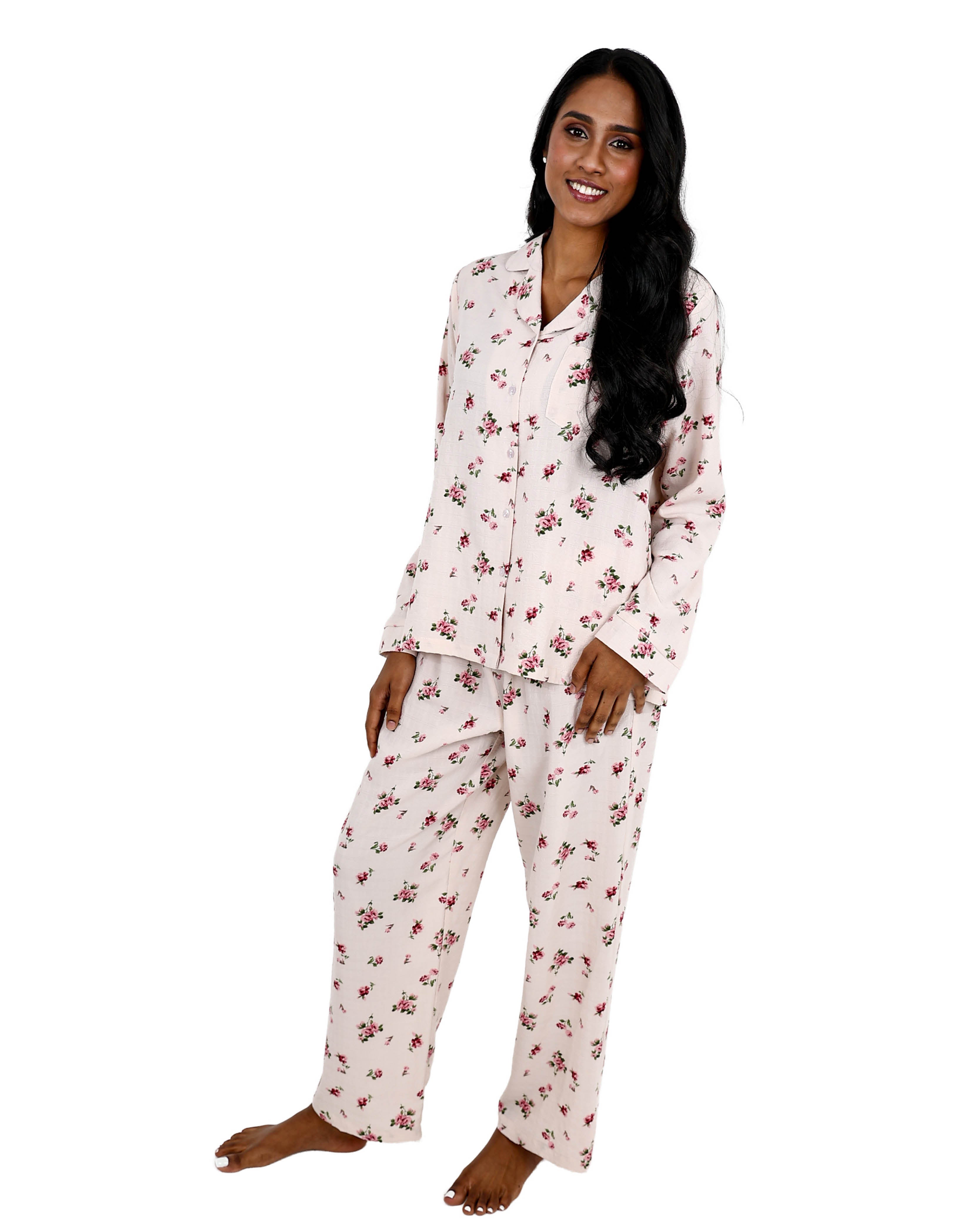Ditsy Rose Long Sleeve Pyjama Set