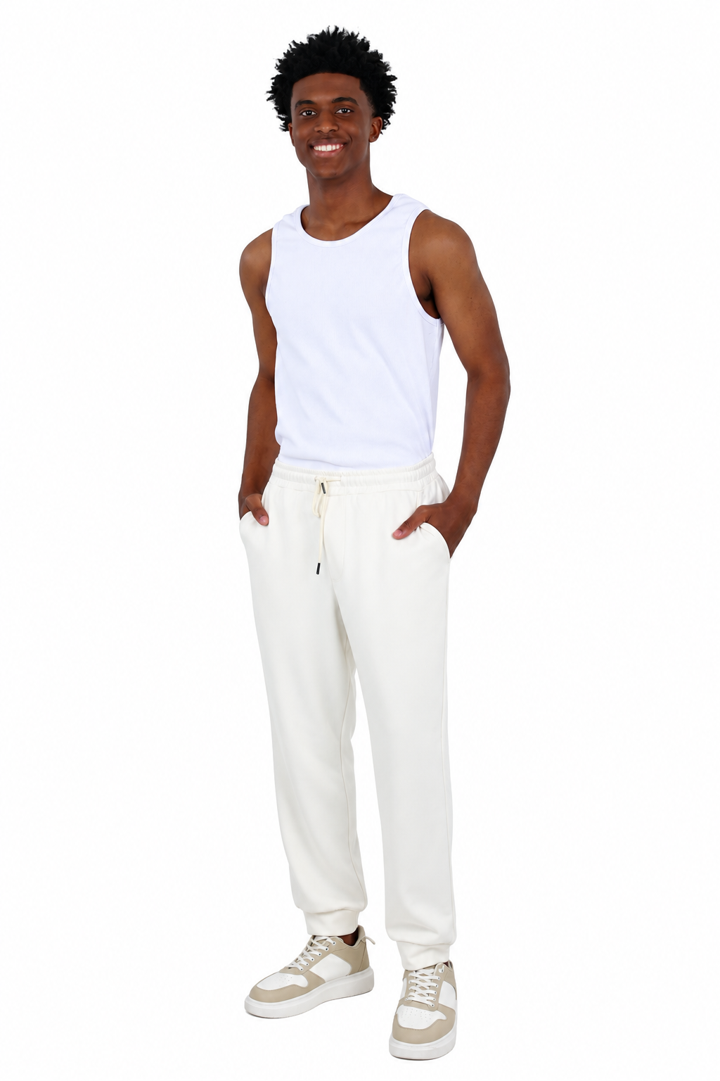 Cream Old School Famous Jogger