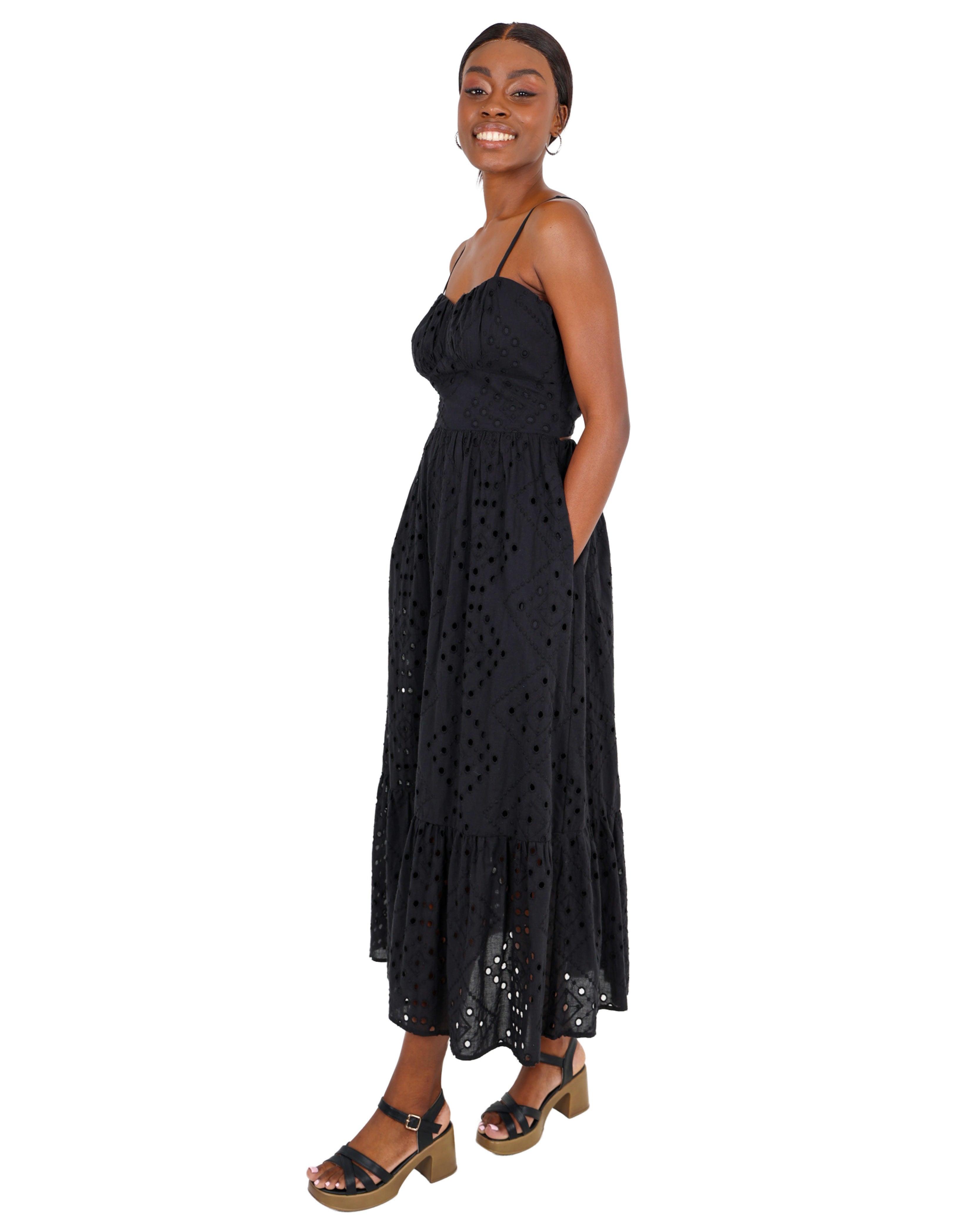 Bustier Anglaise Midi Dress