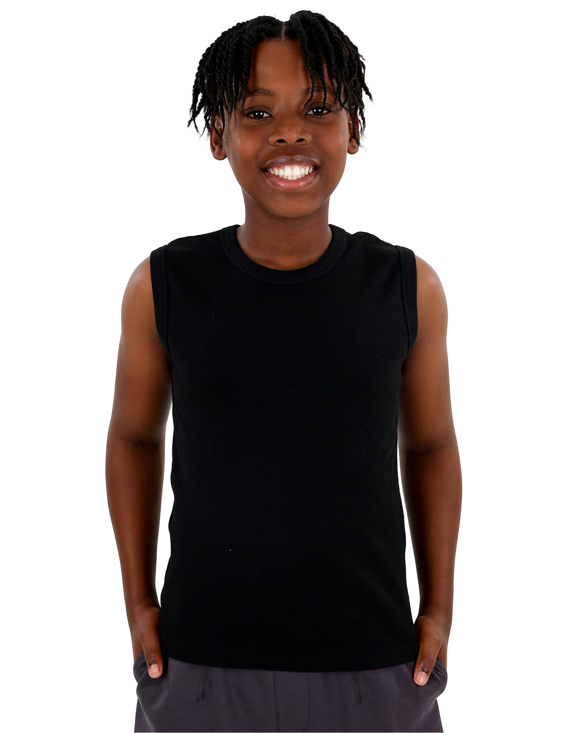 Sleeveless Ribbed Tank Top