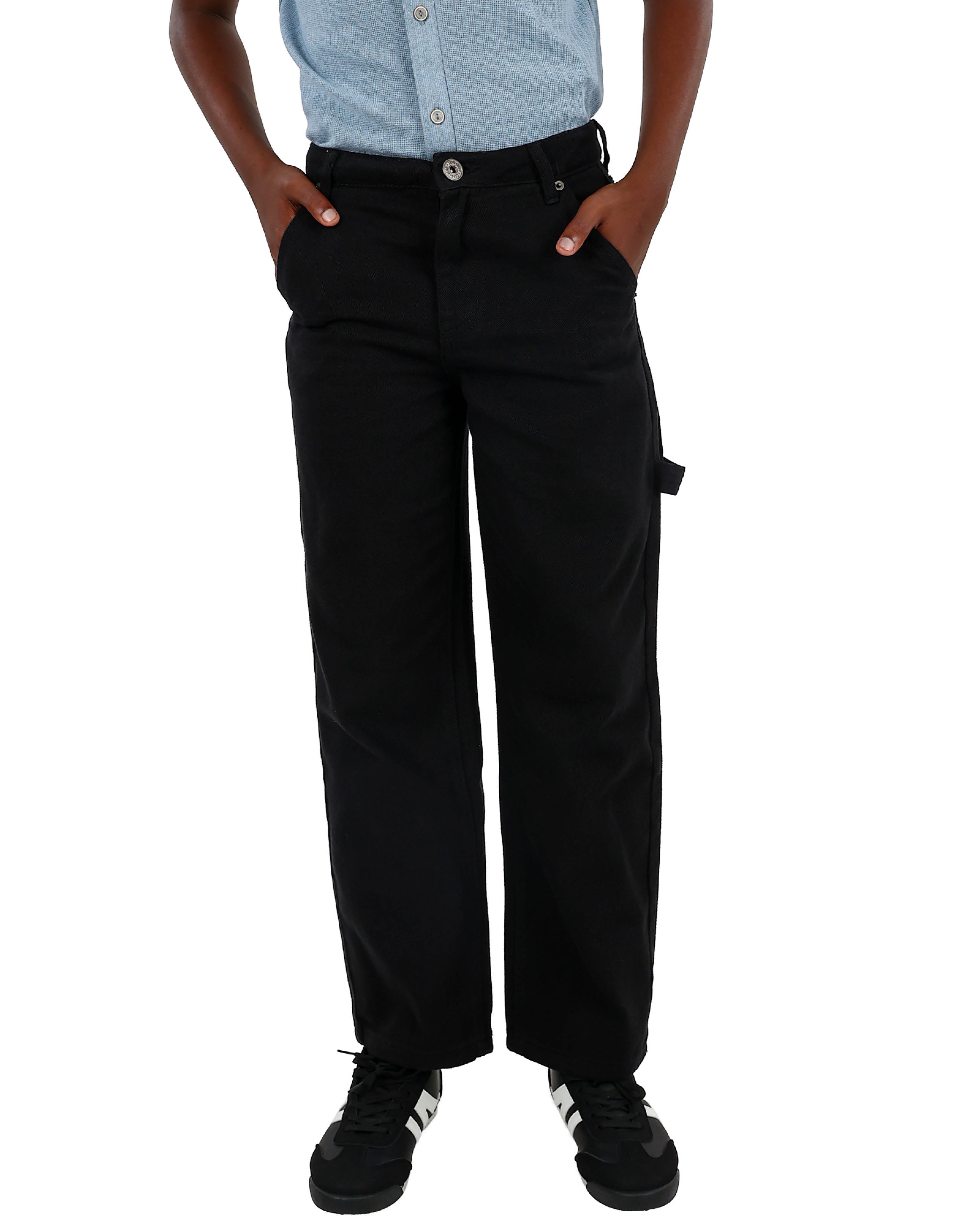 Black Casual Carpenter Pants