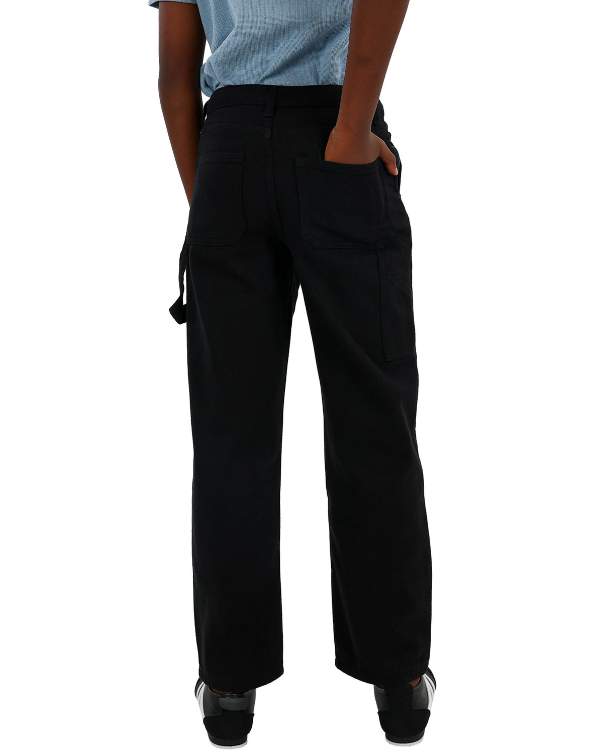 Black Casual Carpenter Pants