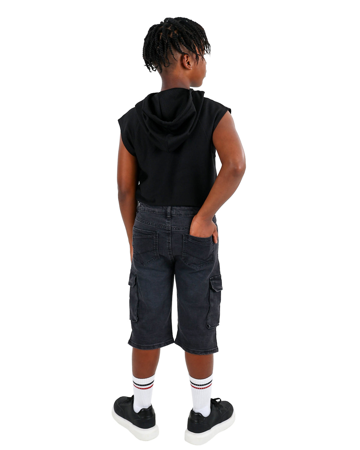 Slim Denim Cargo Shorts