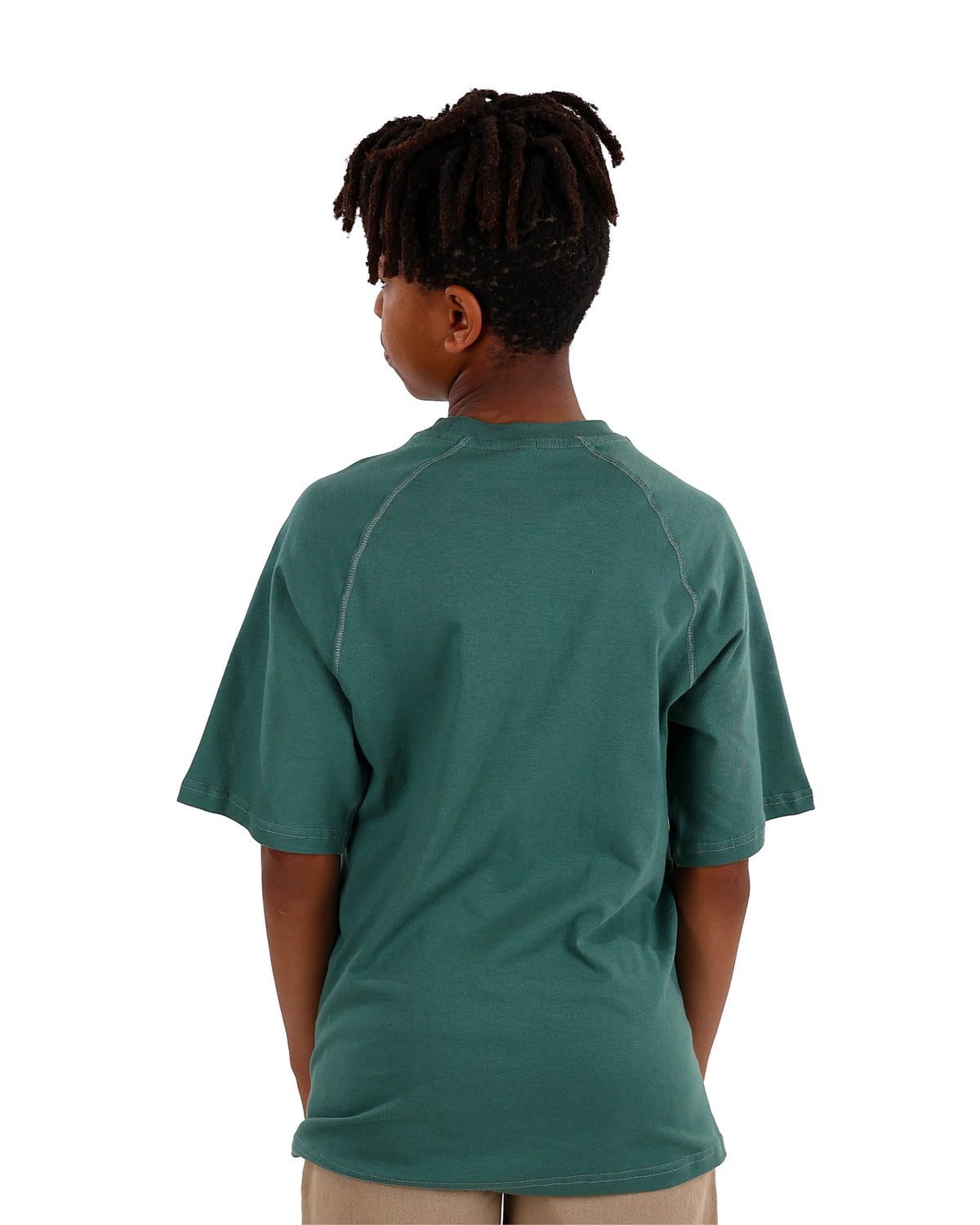 Short Sleeve Green Raglan T-Shirt
