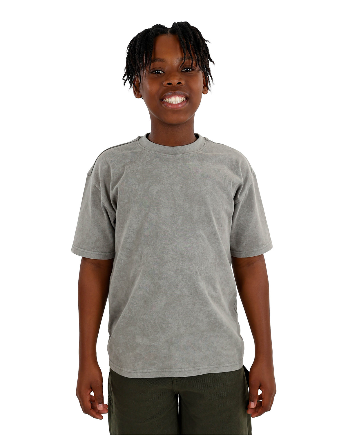 Short Sleeve Grey Relaxed Fit Cotton T-Shirt