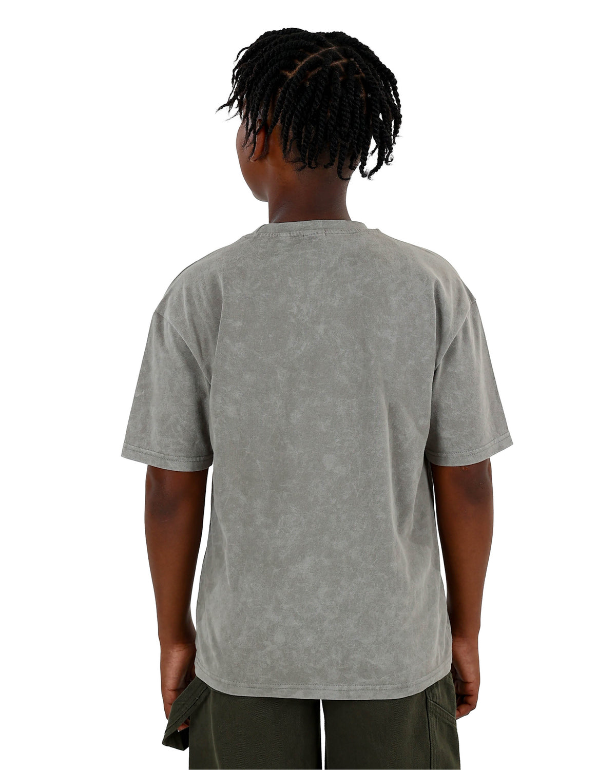 Short Sleeve Grey Relaxed Fit Cotton T-Shirt