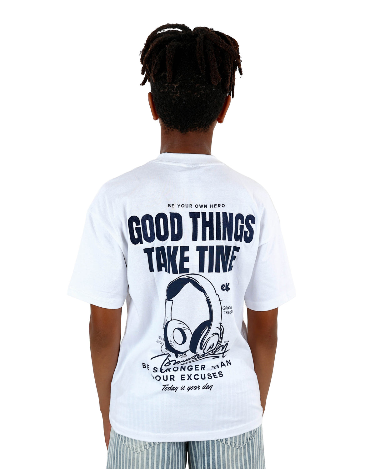 Short Sleeve Good Things Take Time Graphic Print T-Shirt