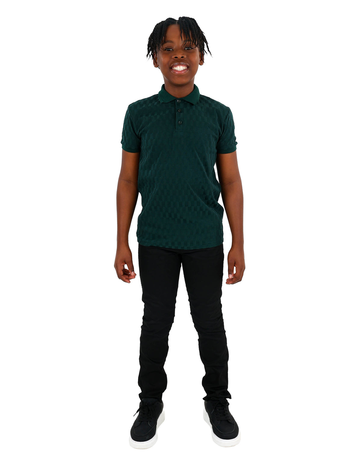 Short Sleeve Rectangle Jacquard Golfer