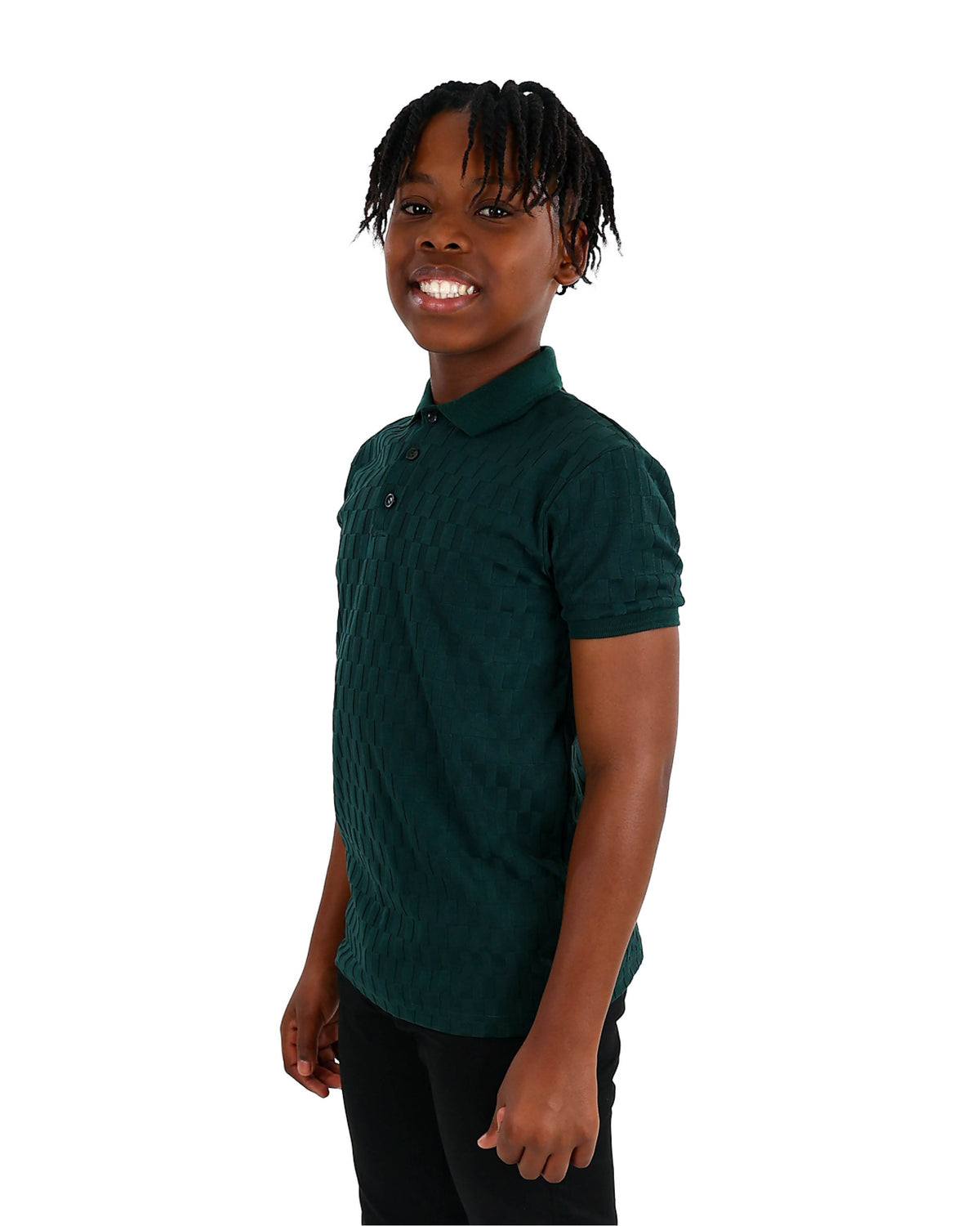 Short Sleeve Rectangle Jacquard Golfer