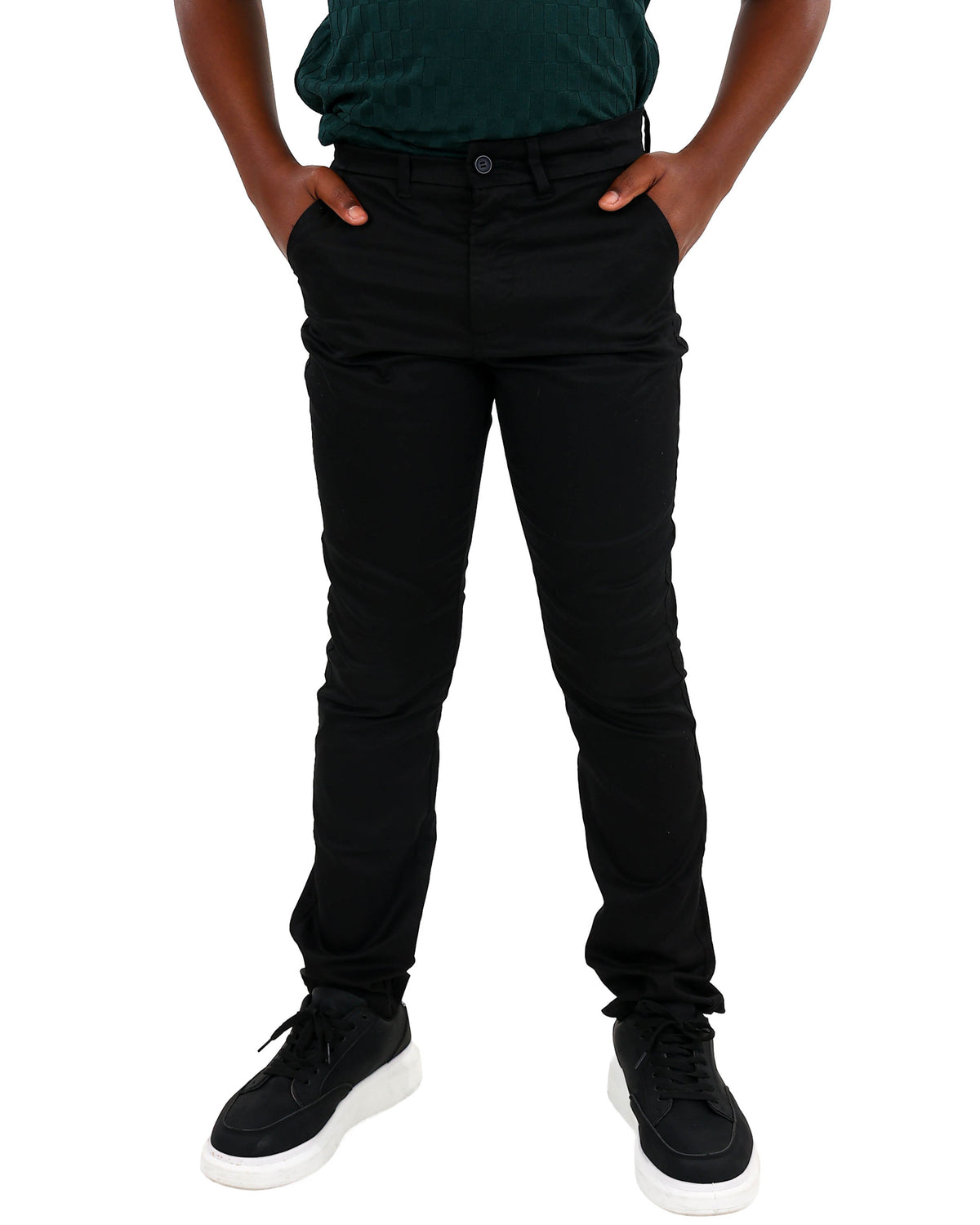 Black Slim Fit Fashion Chinos