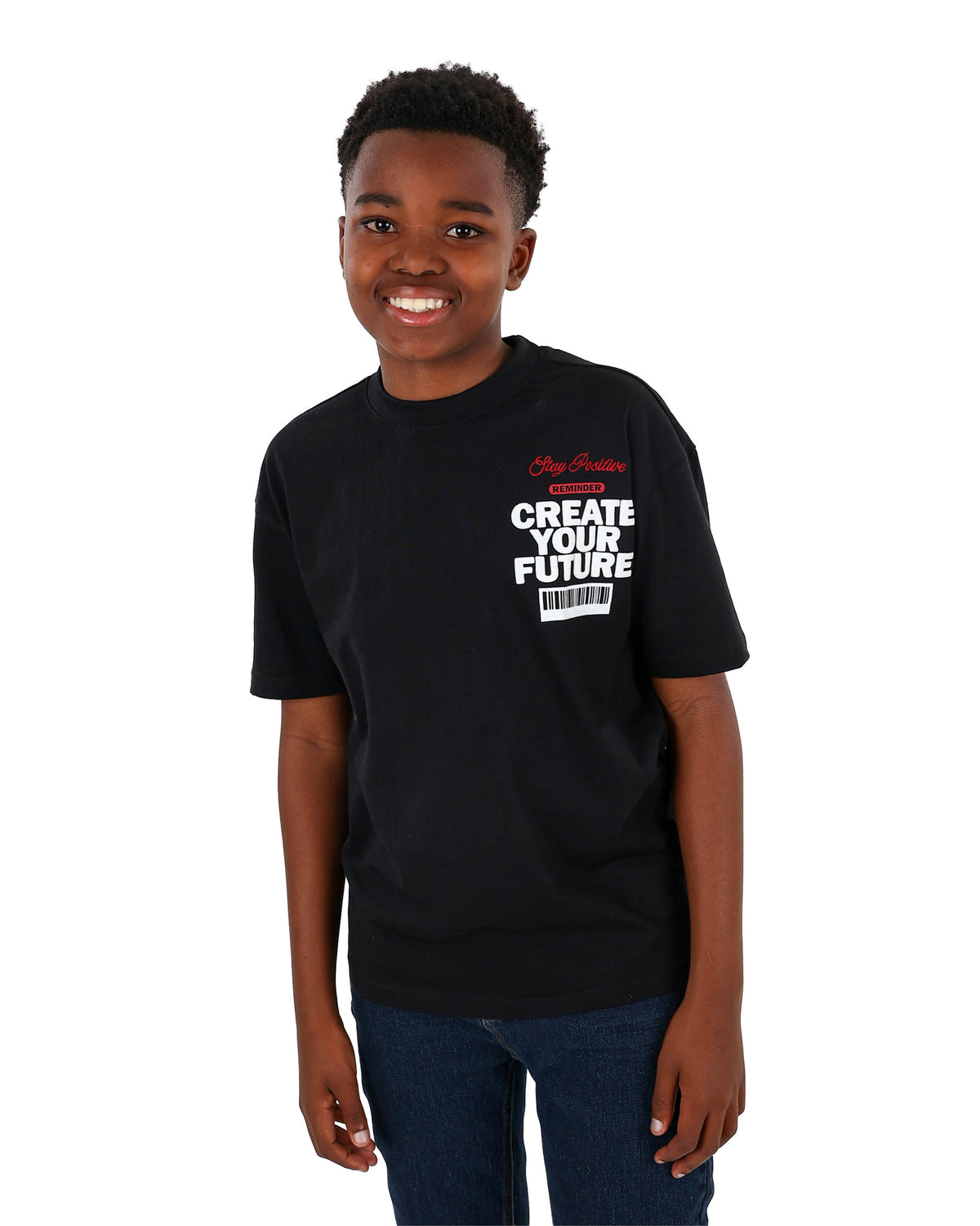 Short Sleeve Black Unstoppable Typography T-Shirt