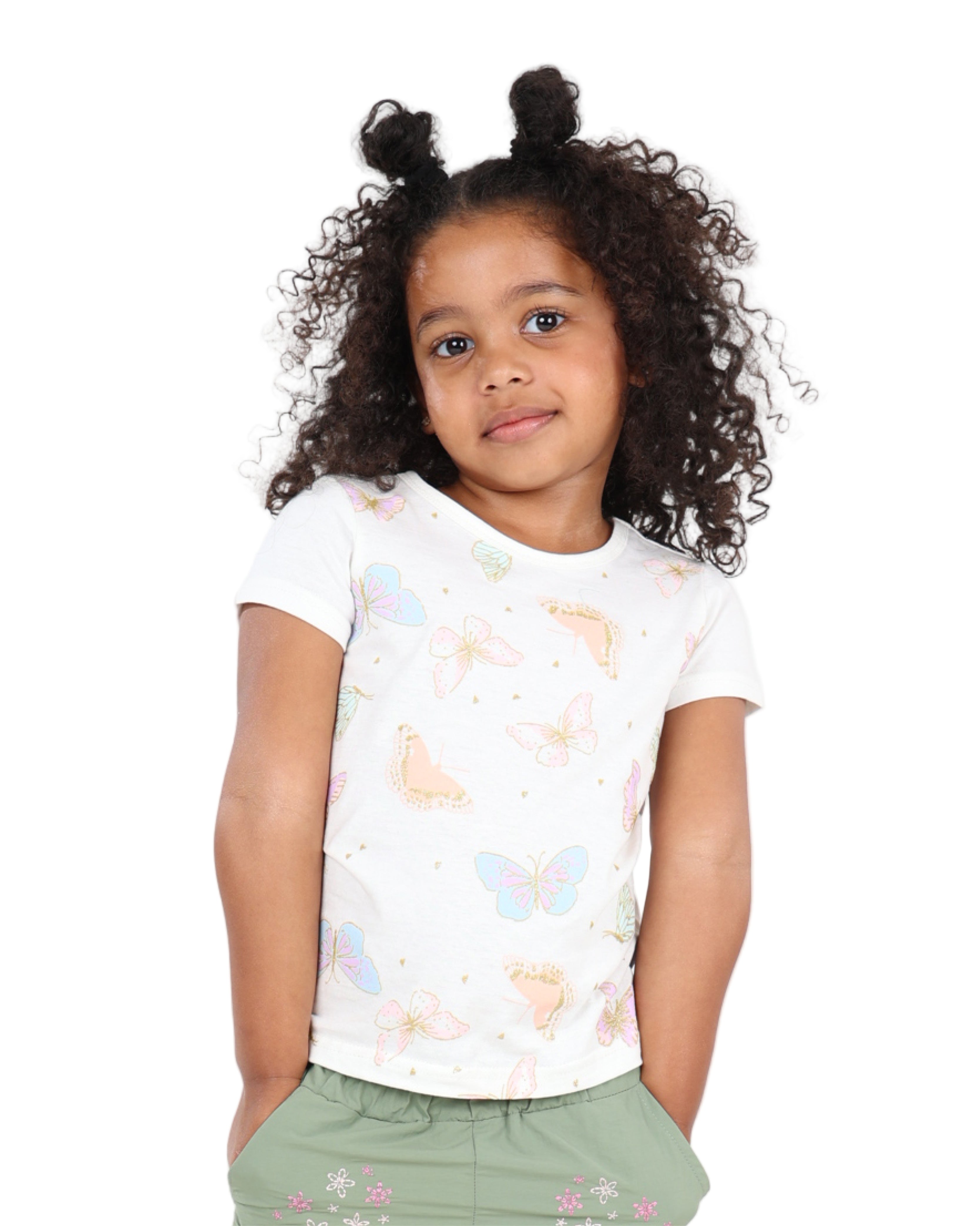 2 Pack Butterfly Print Short Sleeve T-Shirts