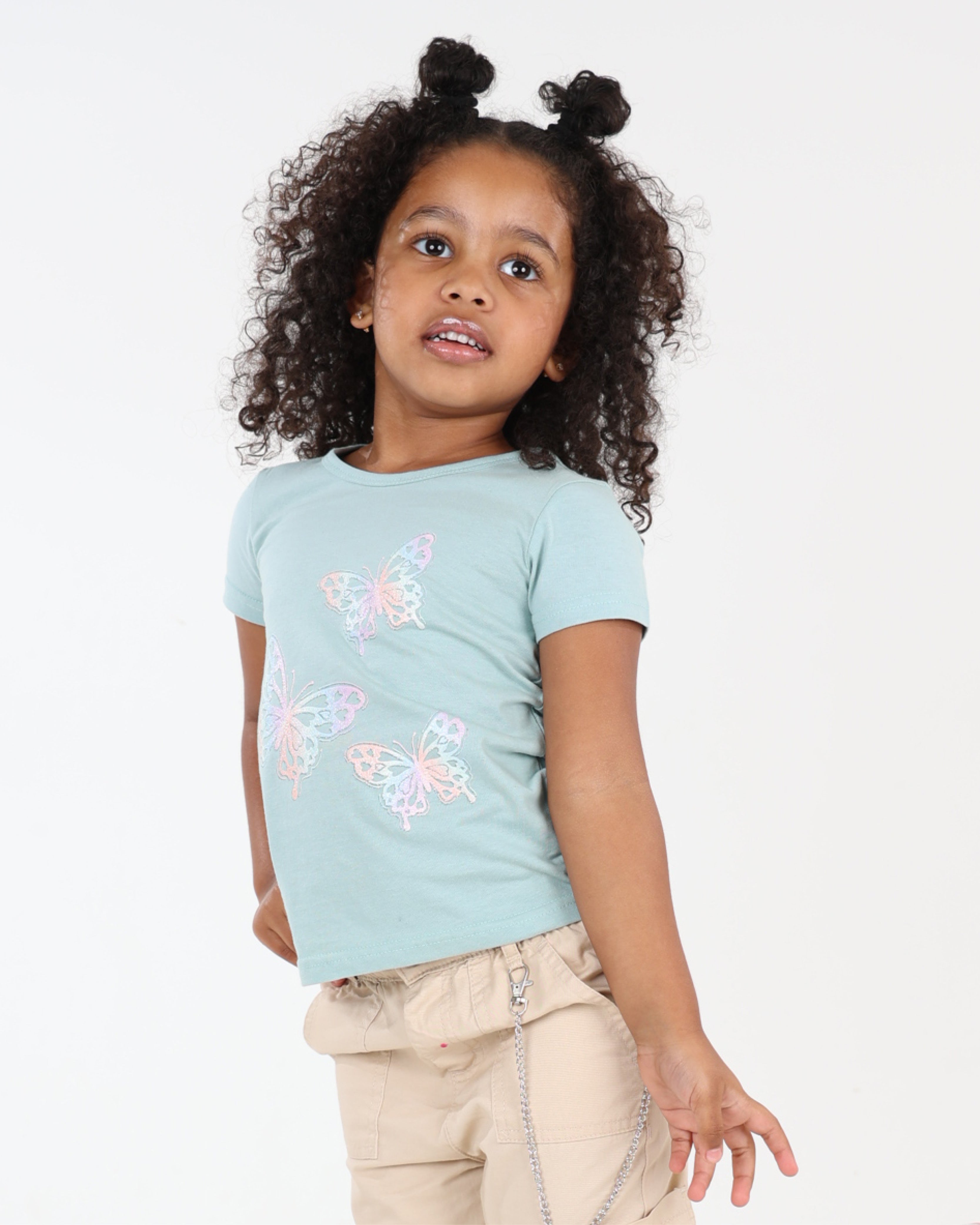 2 Pack Butterfly Print Short Sleeve T-Shirts