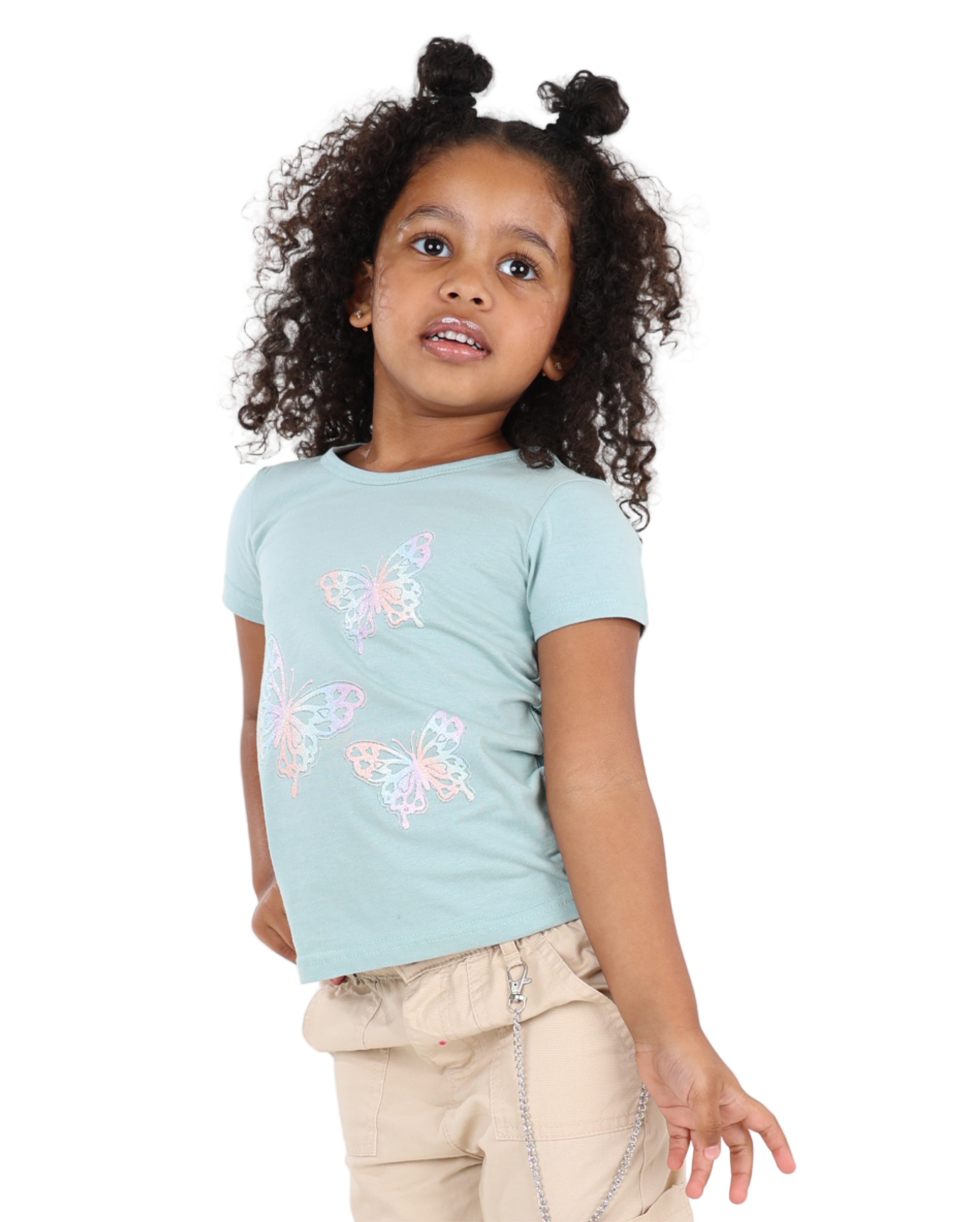 2 Pack Butterfly Print Short Sleeve T-Shirts