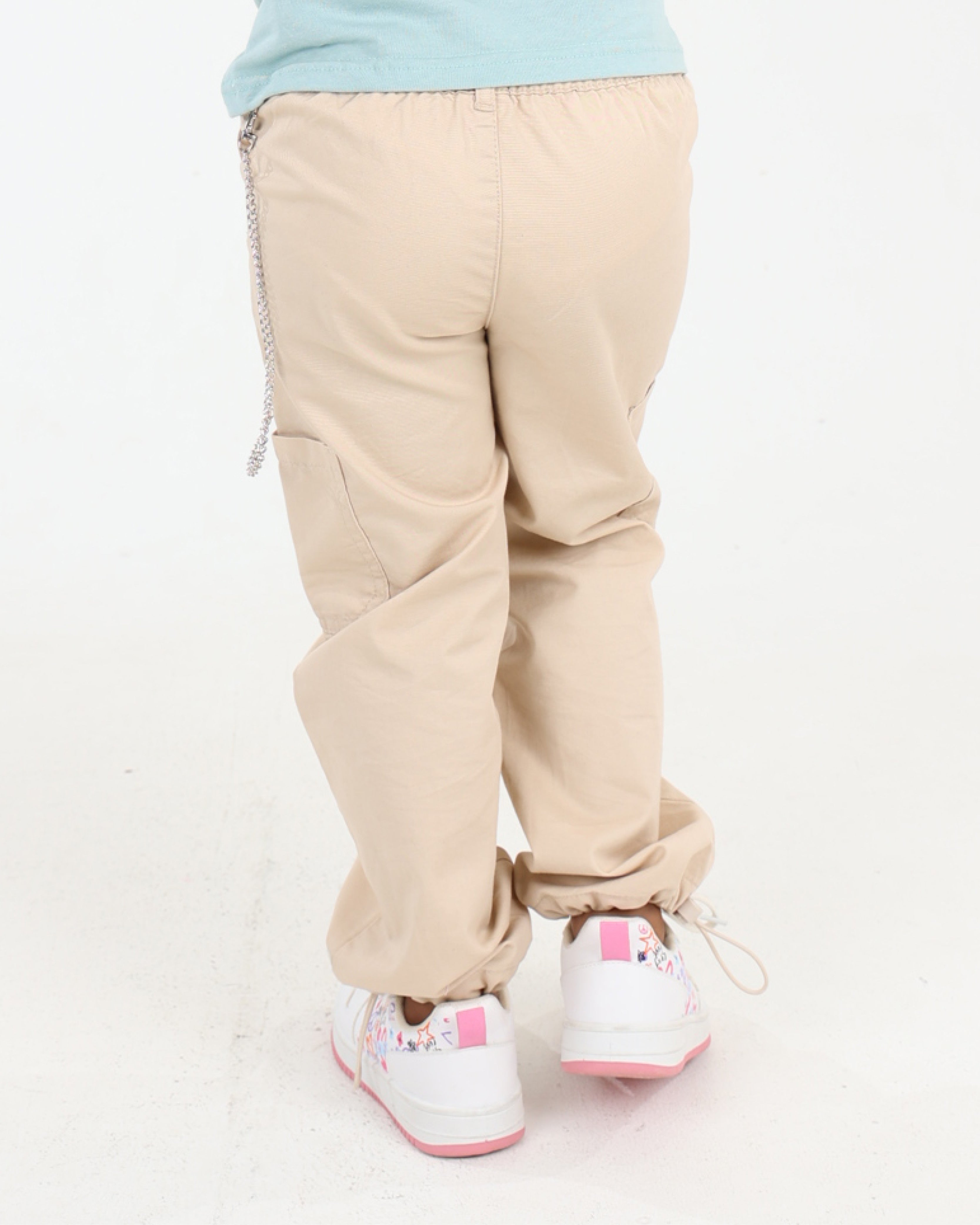 Chain Detail Stone Cargo Joggers