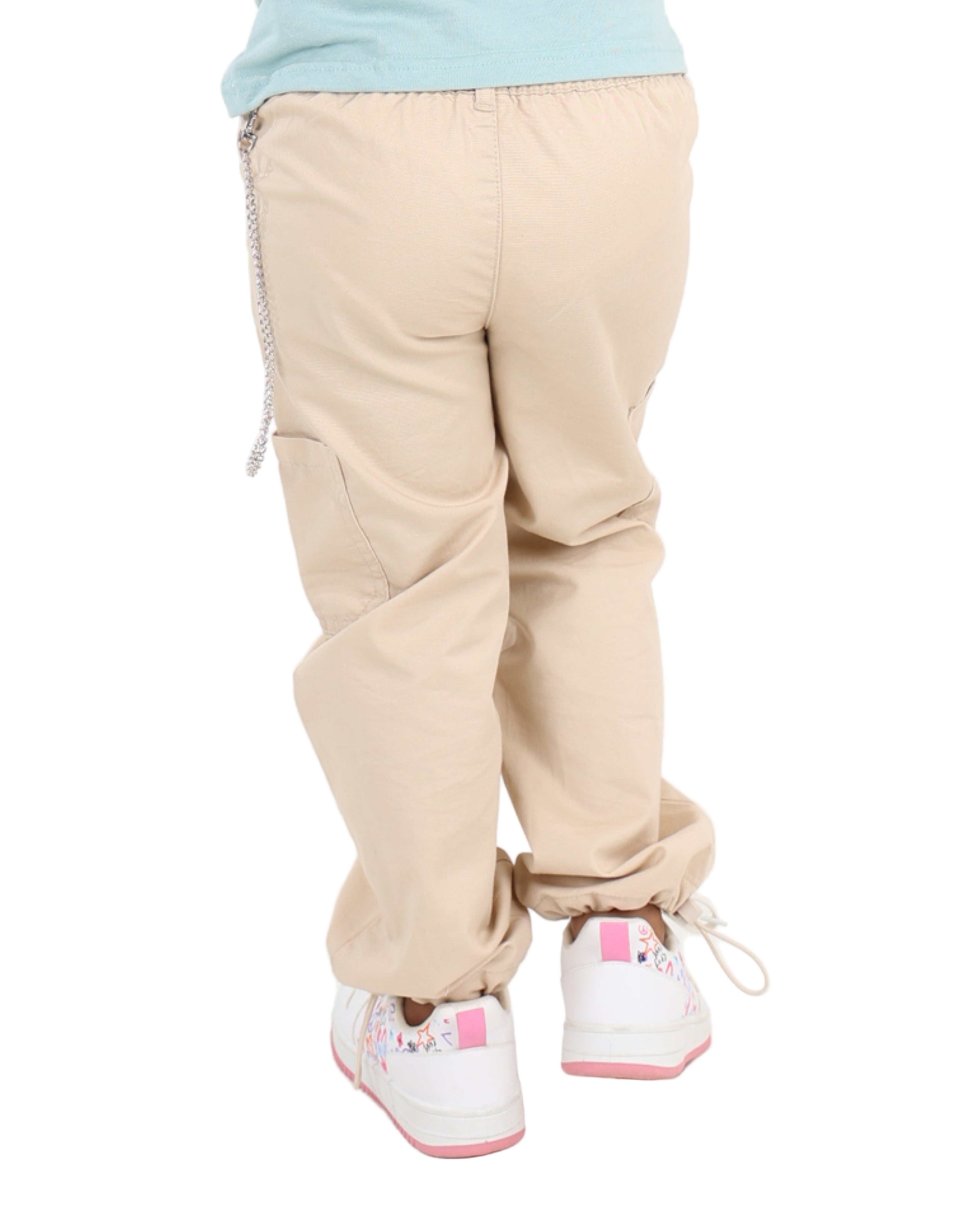 Chain Detail Stone Cargo Joggers