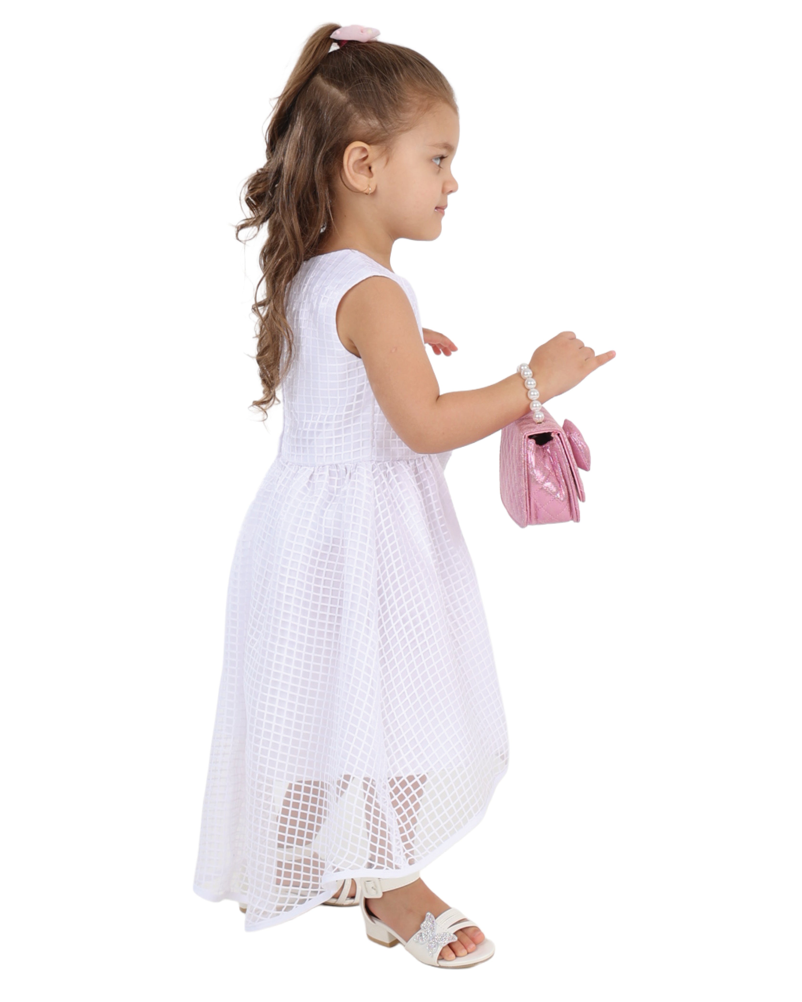 Sleeveless Organza High Low Party Dress