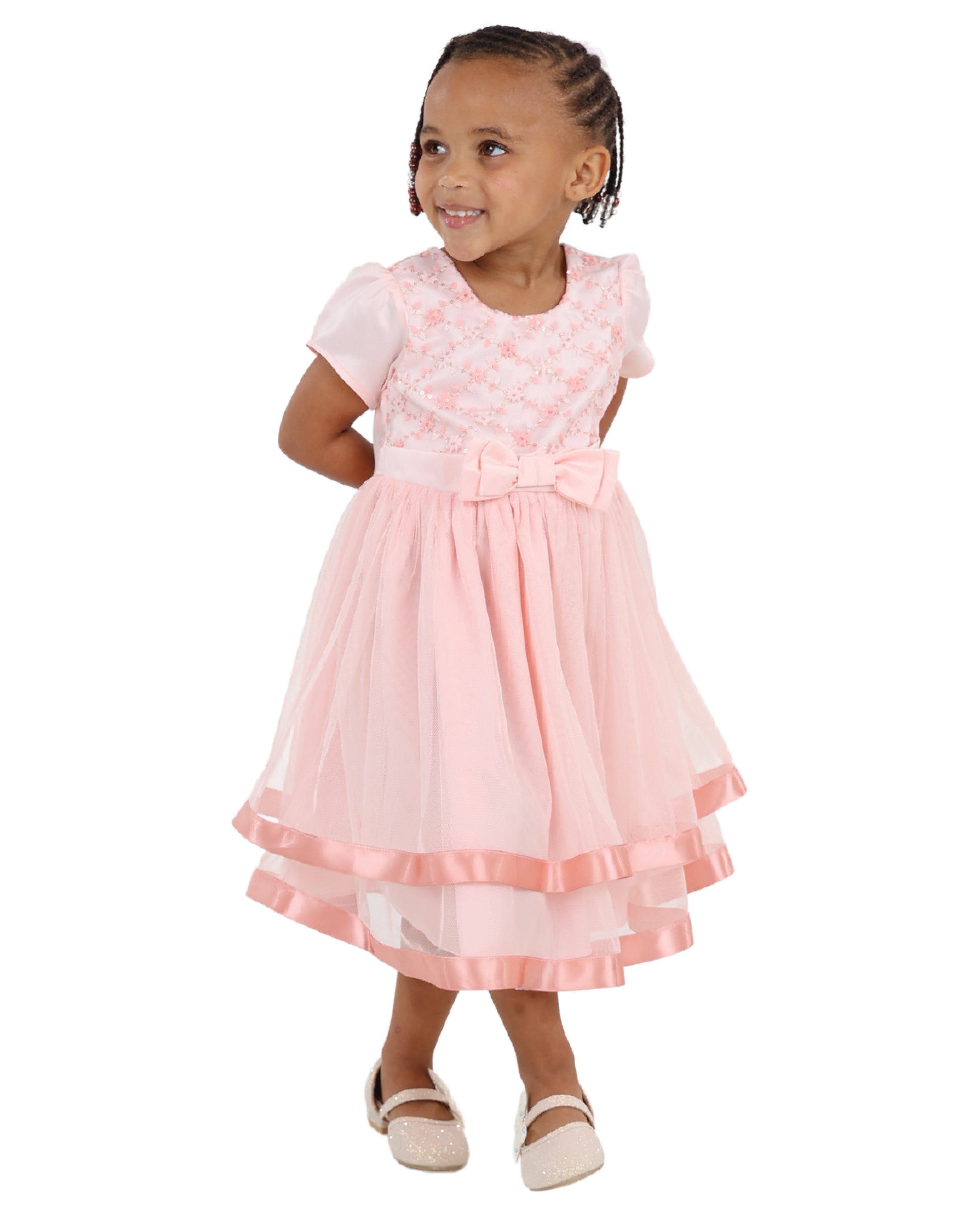 Sleeveless Ribbon Trim Party Dress