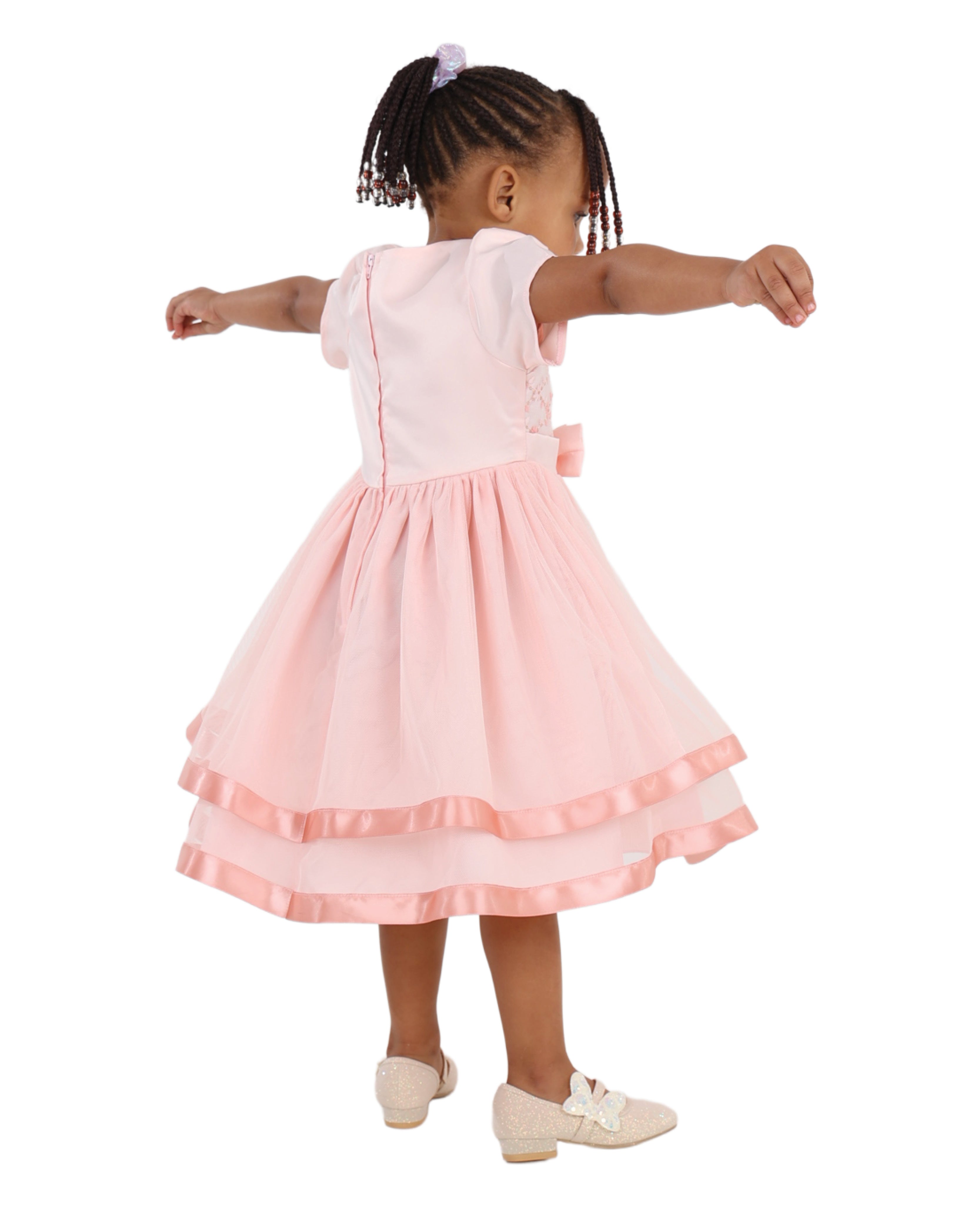 Sleeveless Ribbon Trim Party Dress