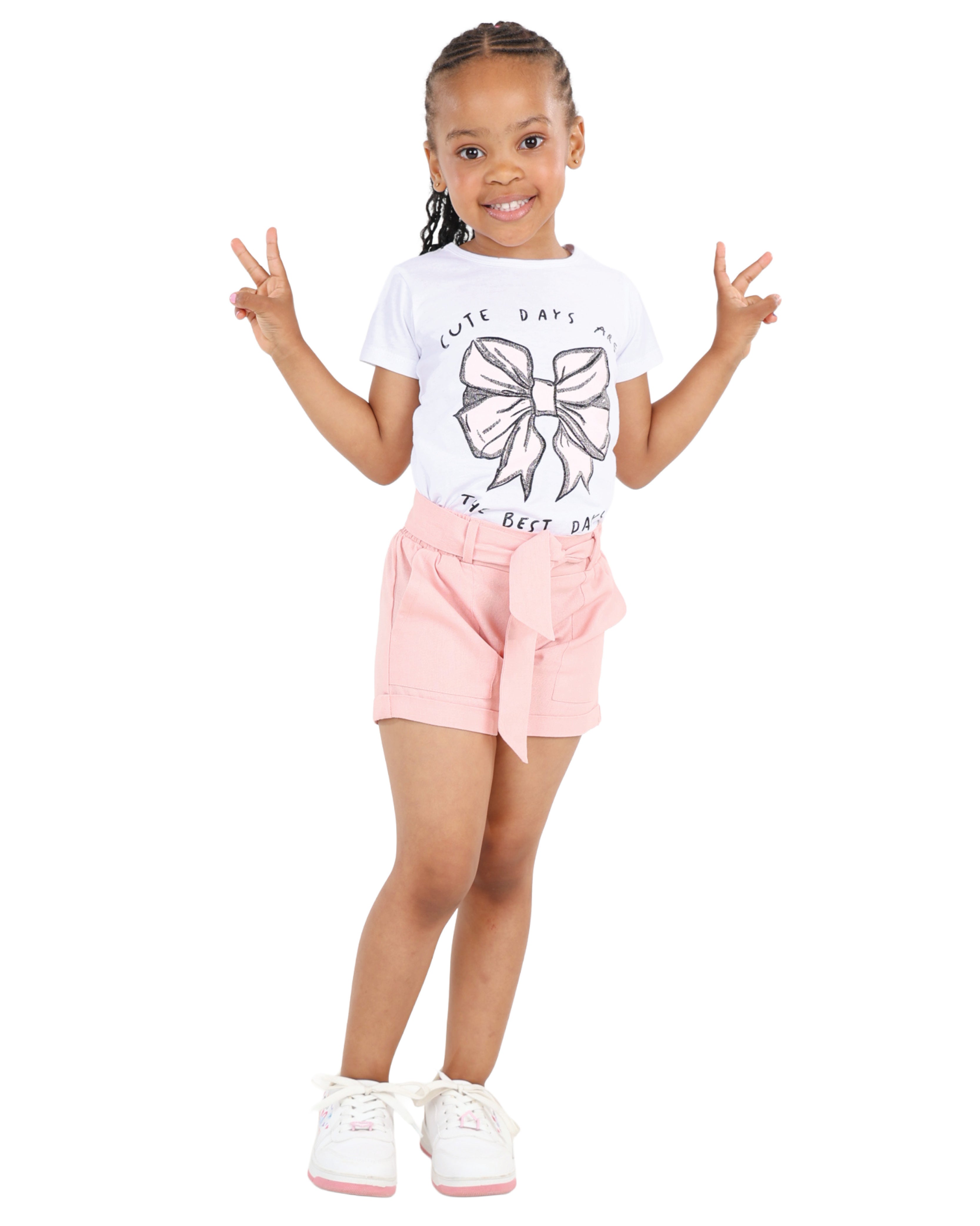 Tie Detail Elasticated Shorts