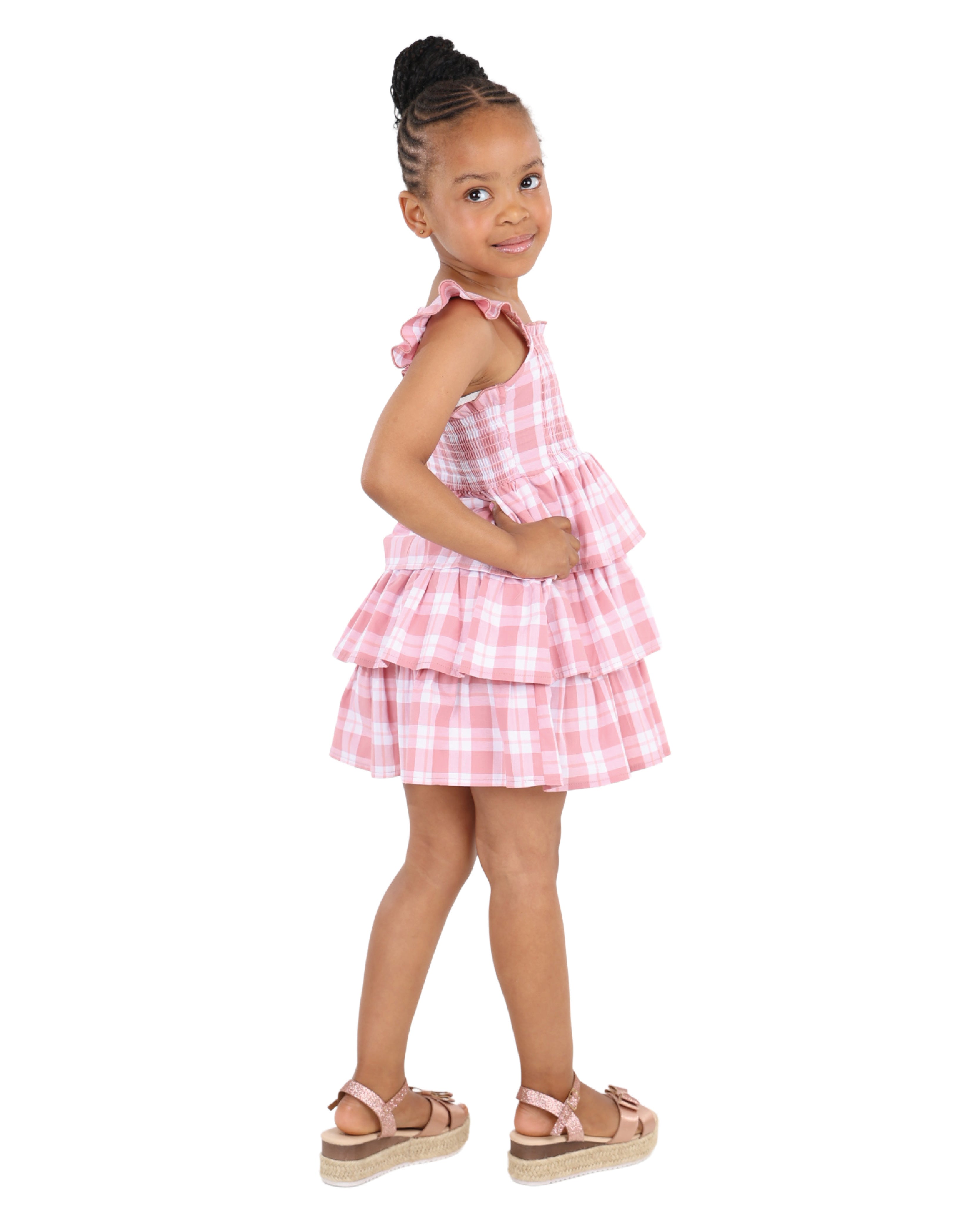 Strappy Check Summer Dress