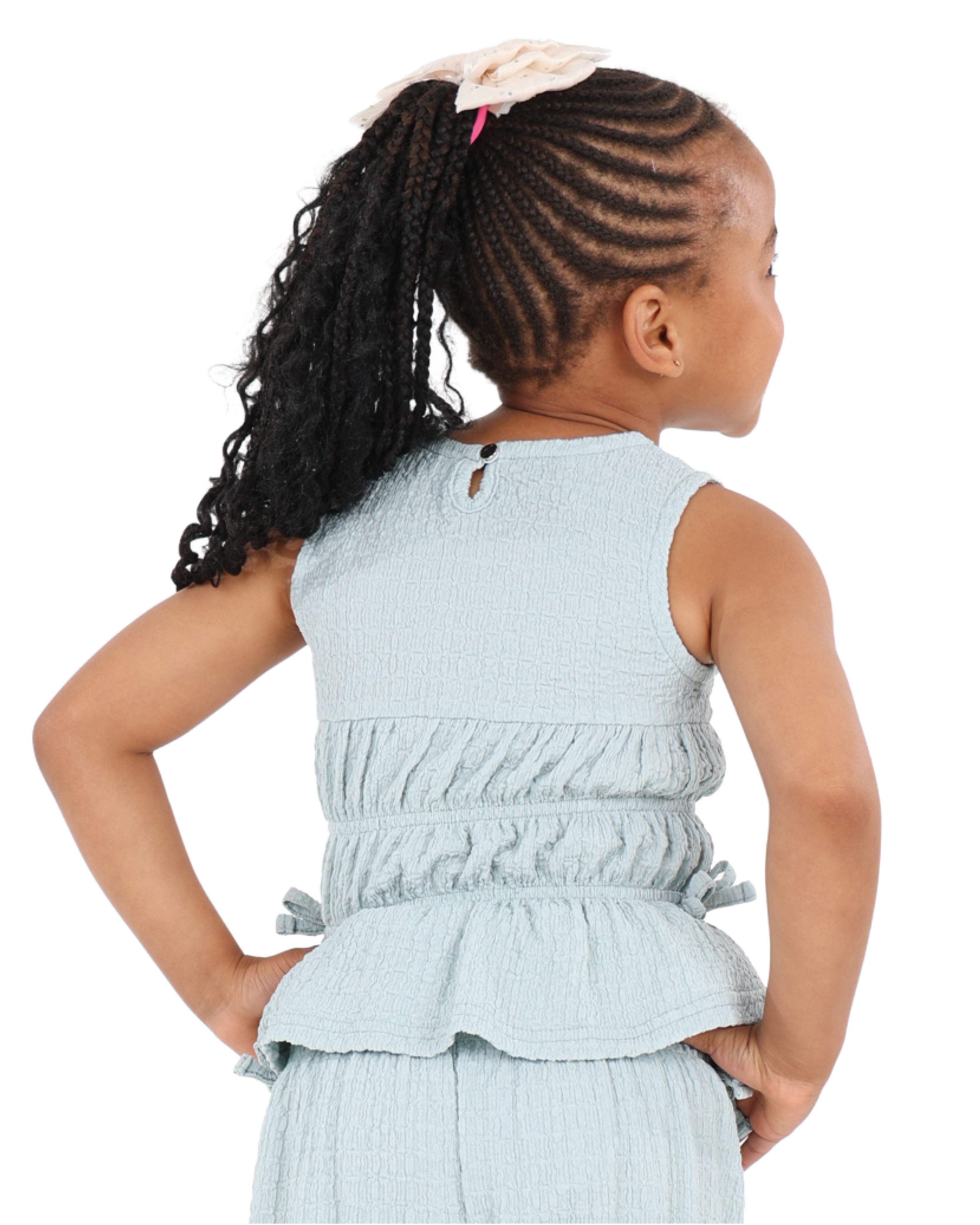 Textured Sleeveless Top & Pants Set