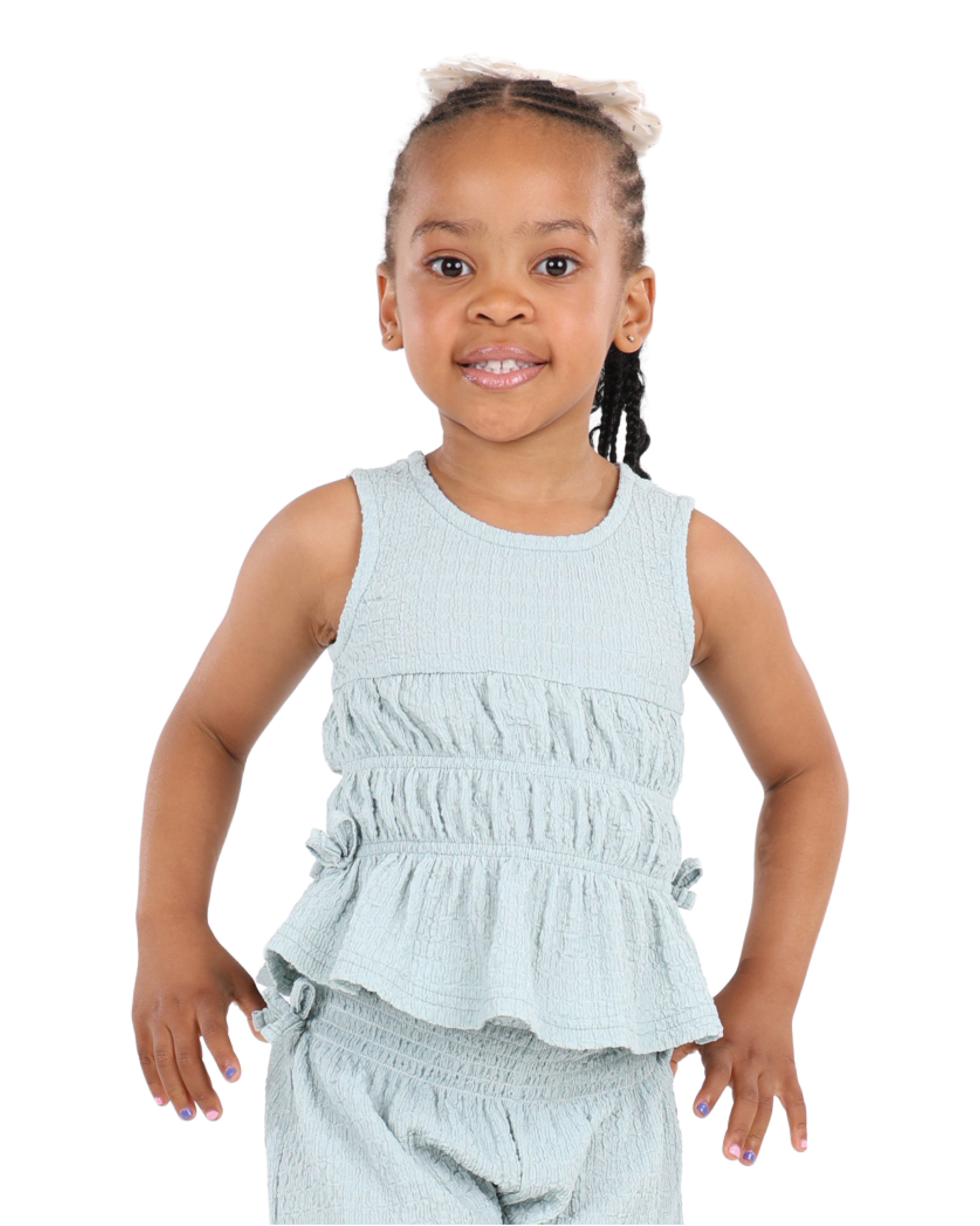 Textured Sleeveless Top & Pants Set