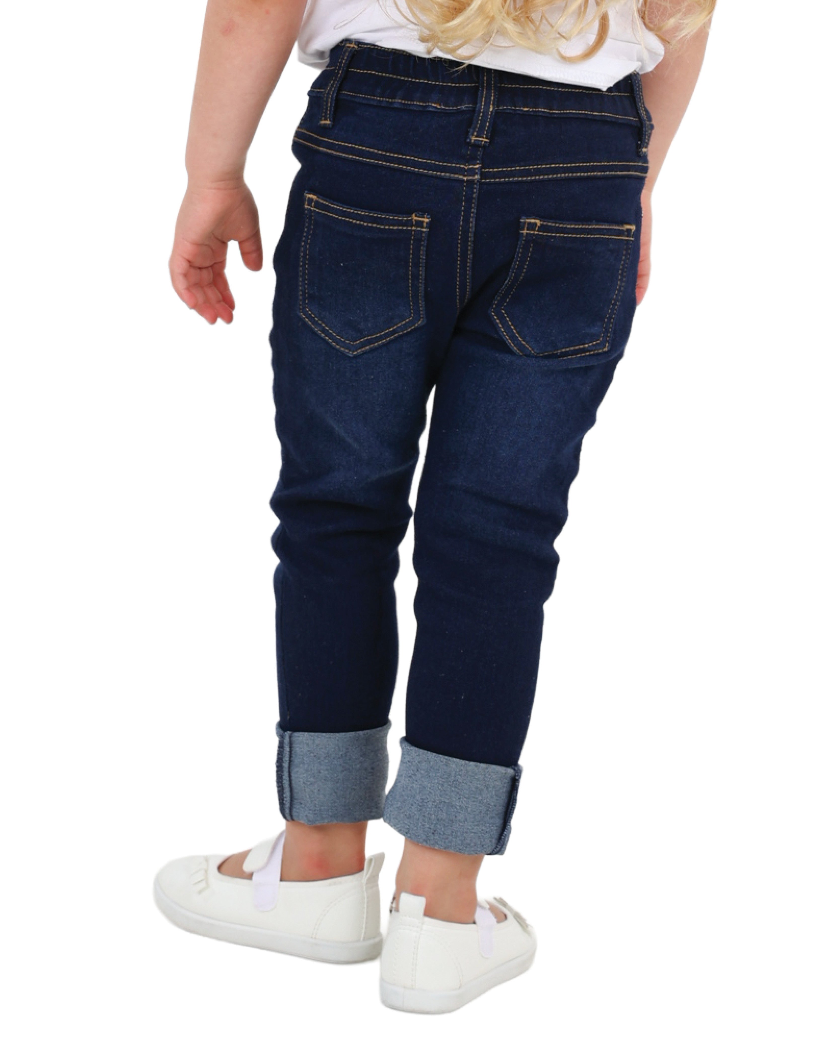 Dark Indigo "Good Vibes" Denim Jeans