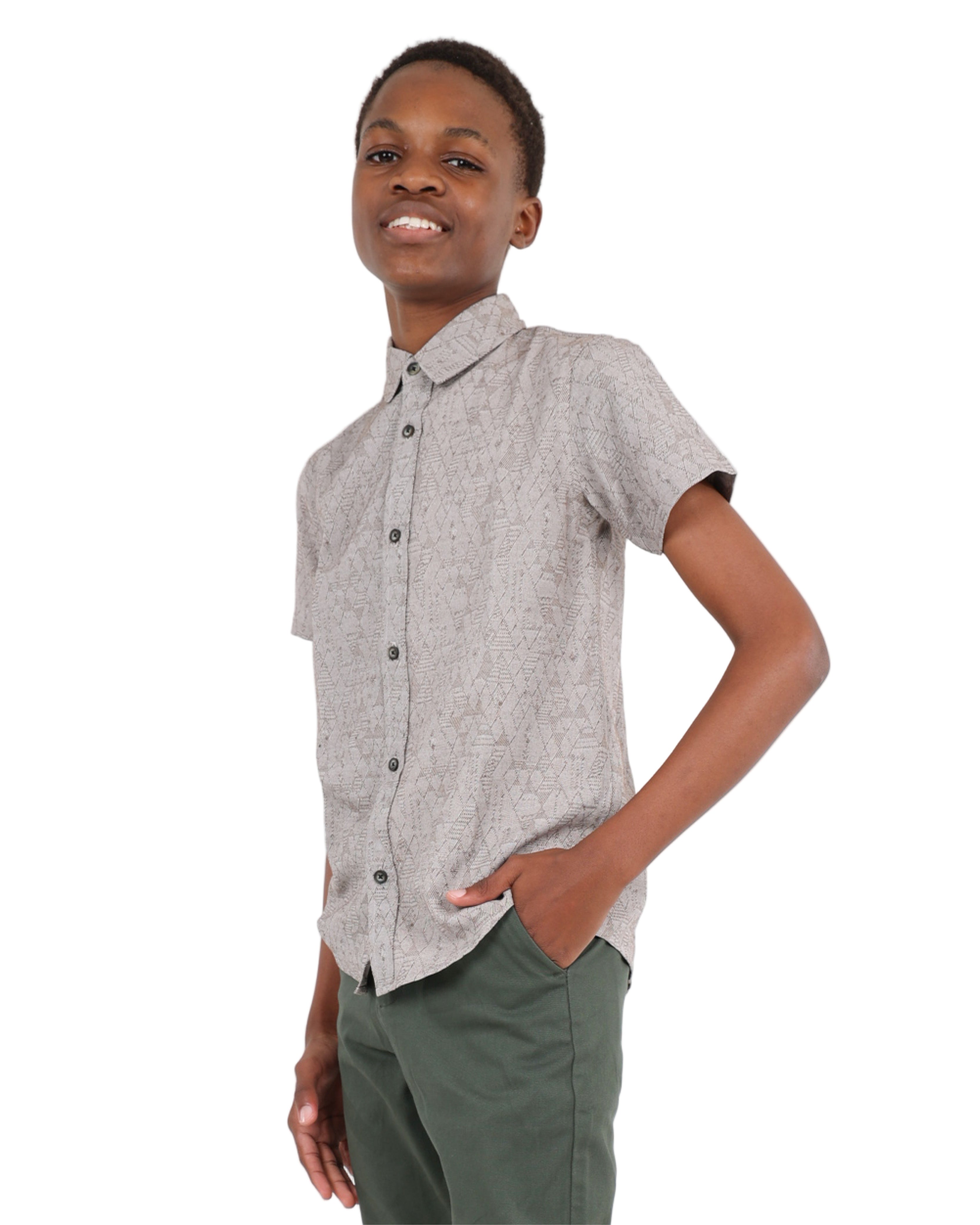 Jacquard Short Sleeve Shirt