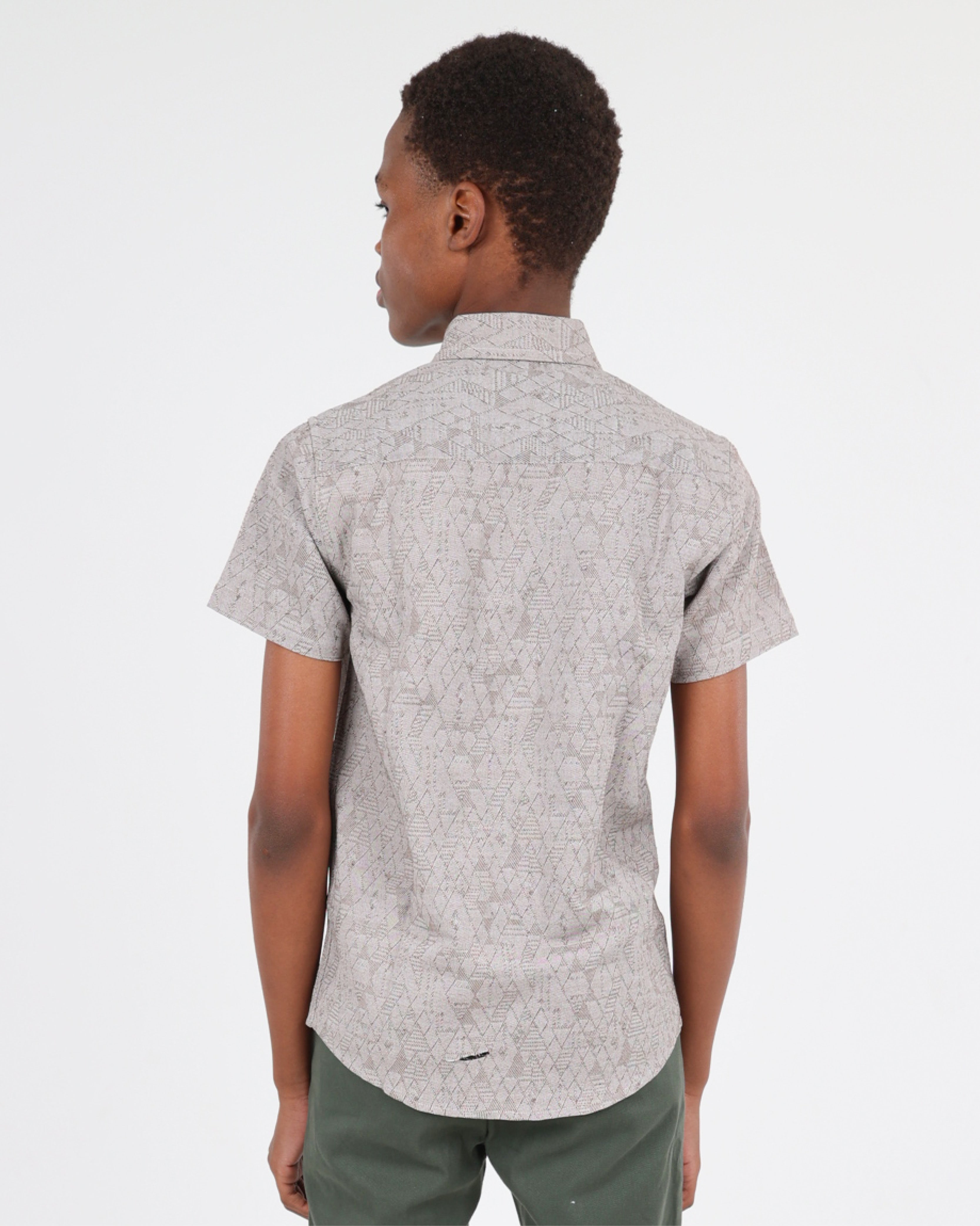Big Boys Jacquard Short Sleeve Shirt