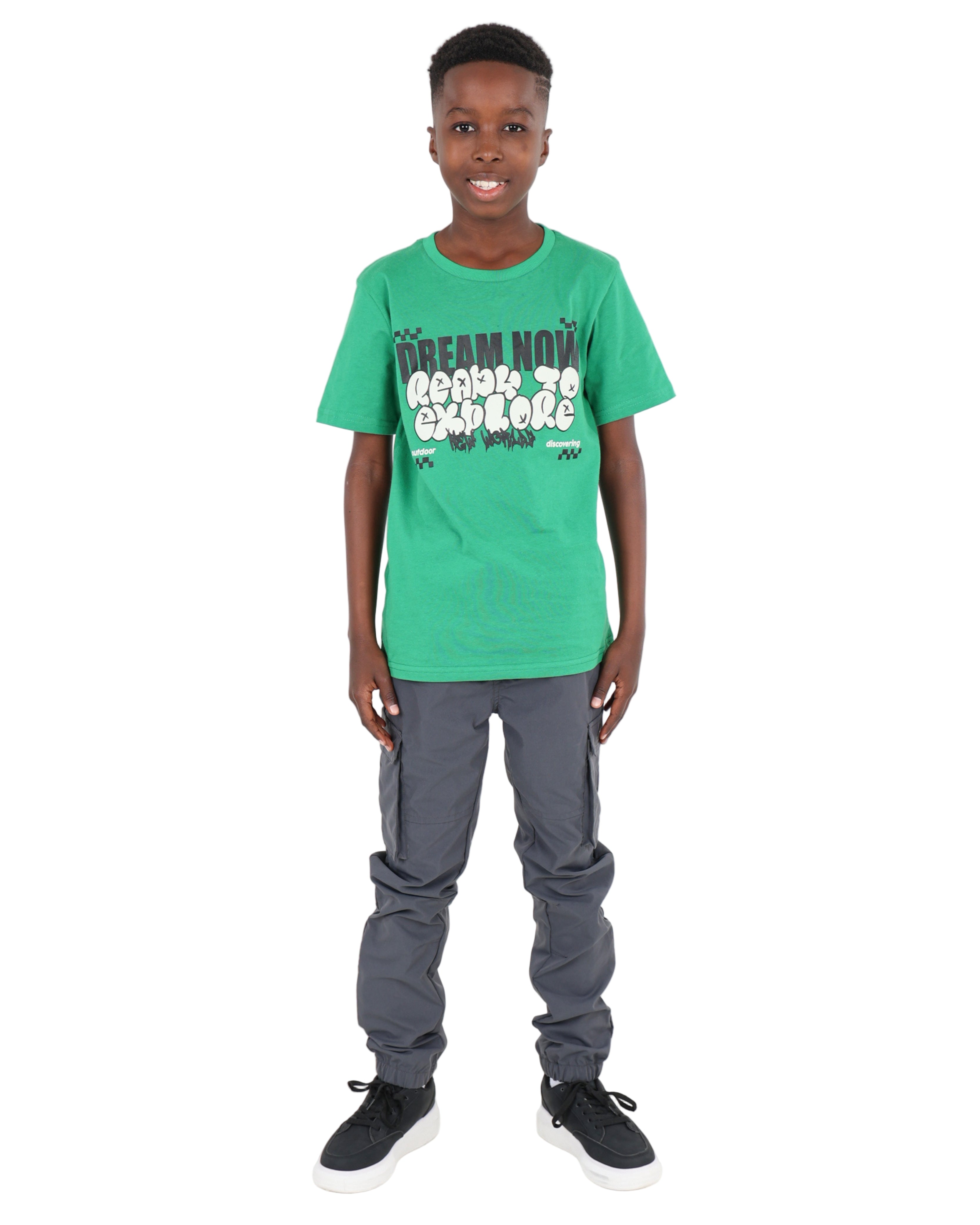 Short Sleeve Dream Now Statement Graphic T-Shirt