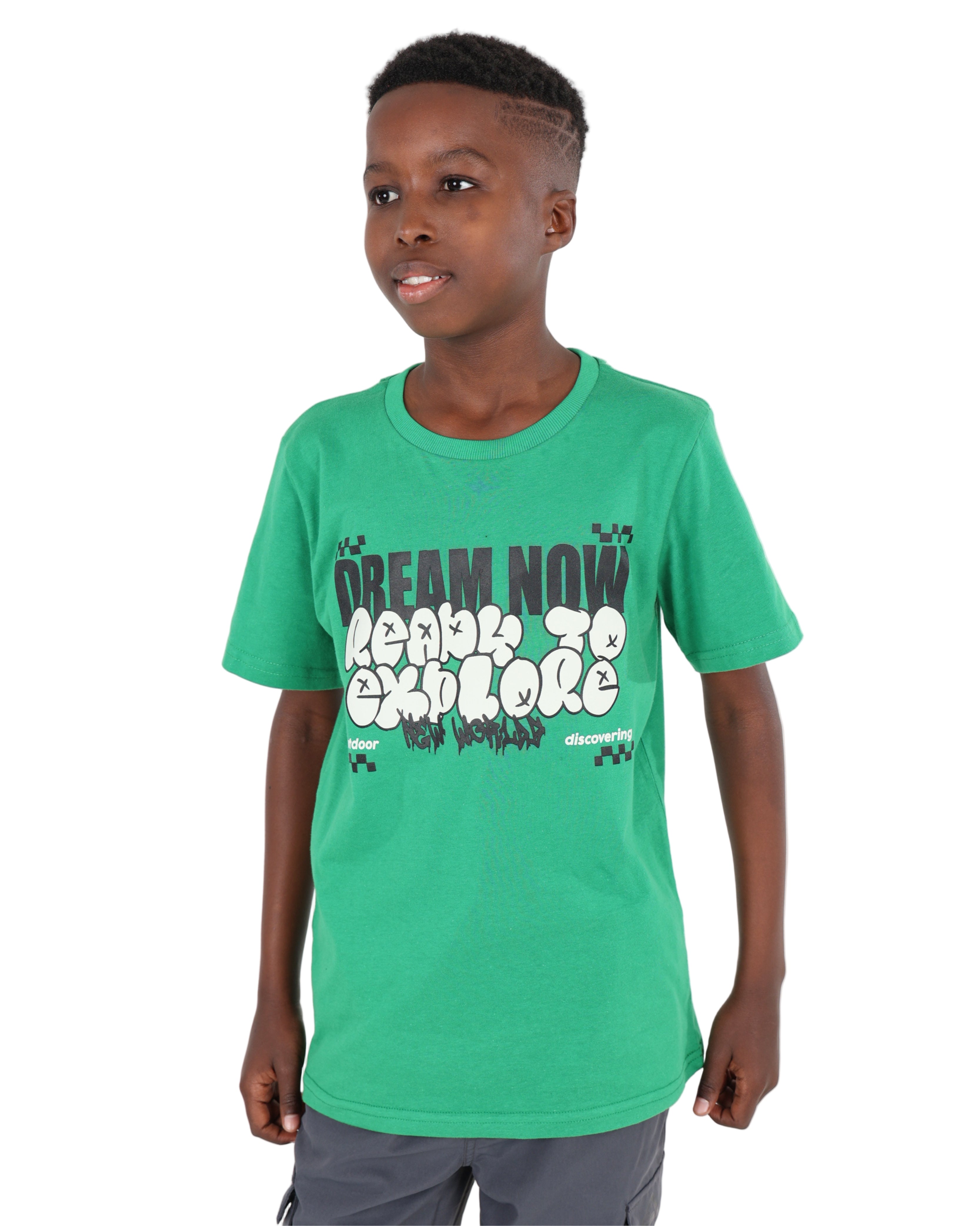 Short Sleeve Dream Now Statement Graphic T-Shirt