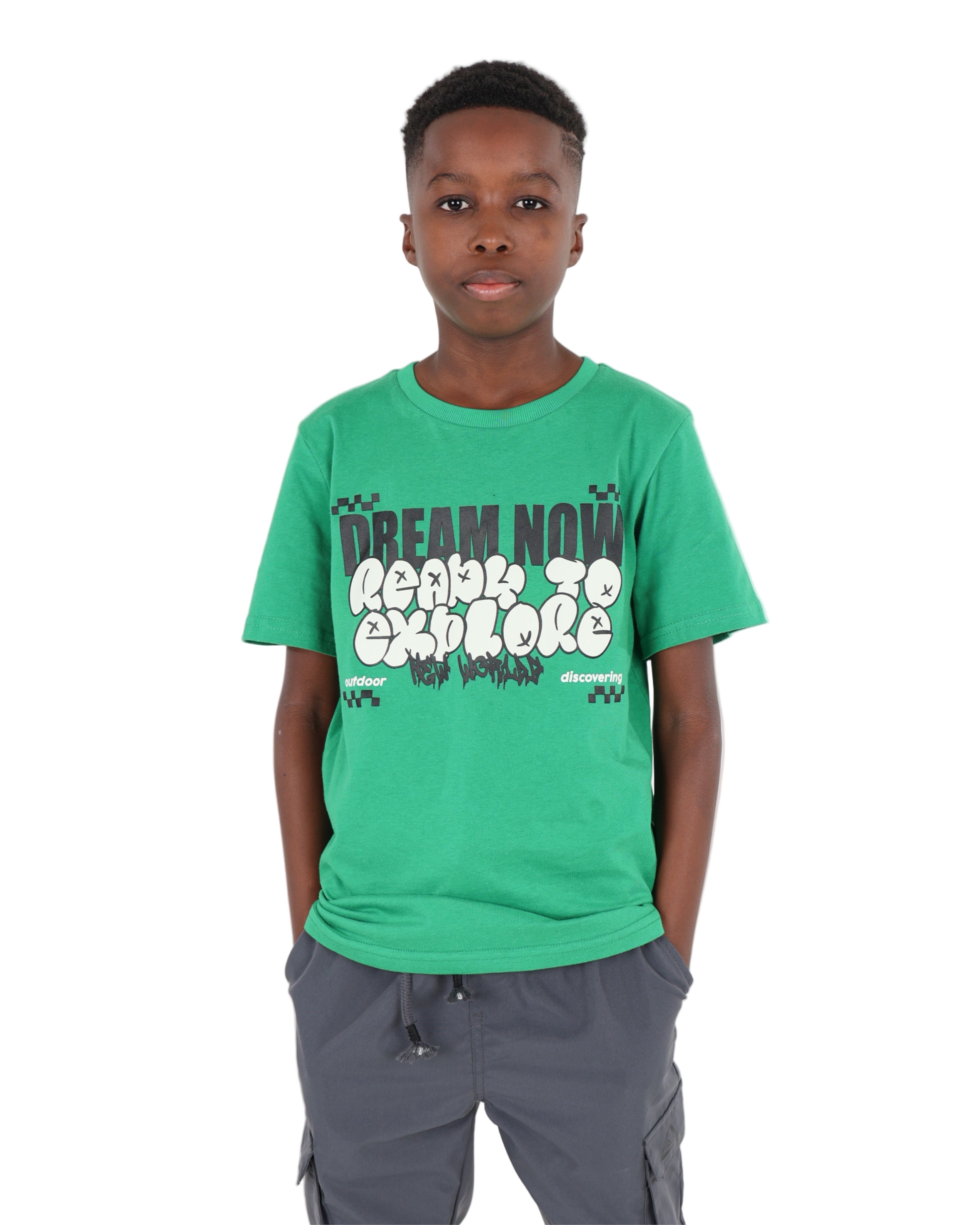 Short Sleeve Dream Now Statement Graphic T-Shirt