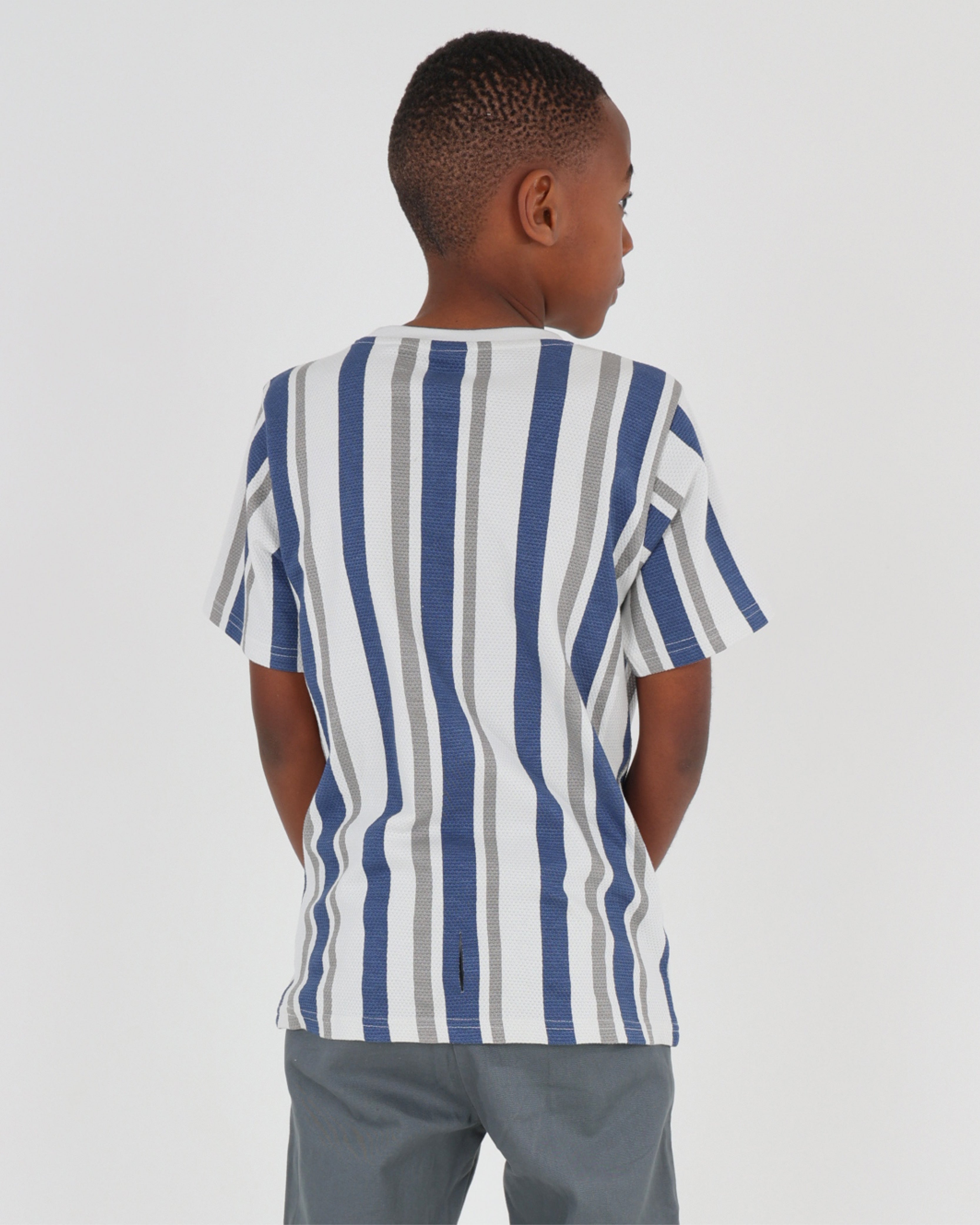 Short Sleeve Textured Striped T-Shirt