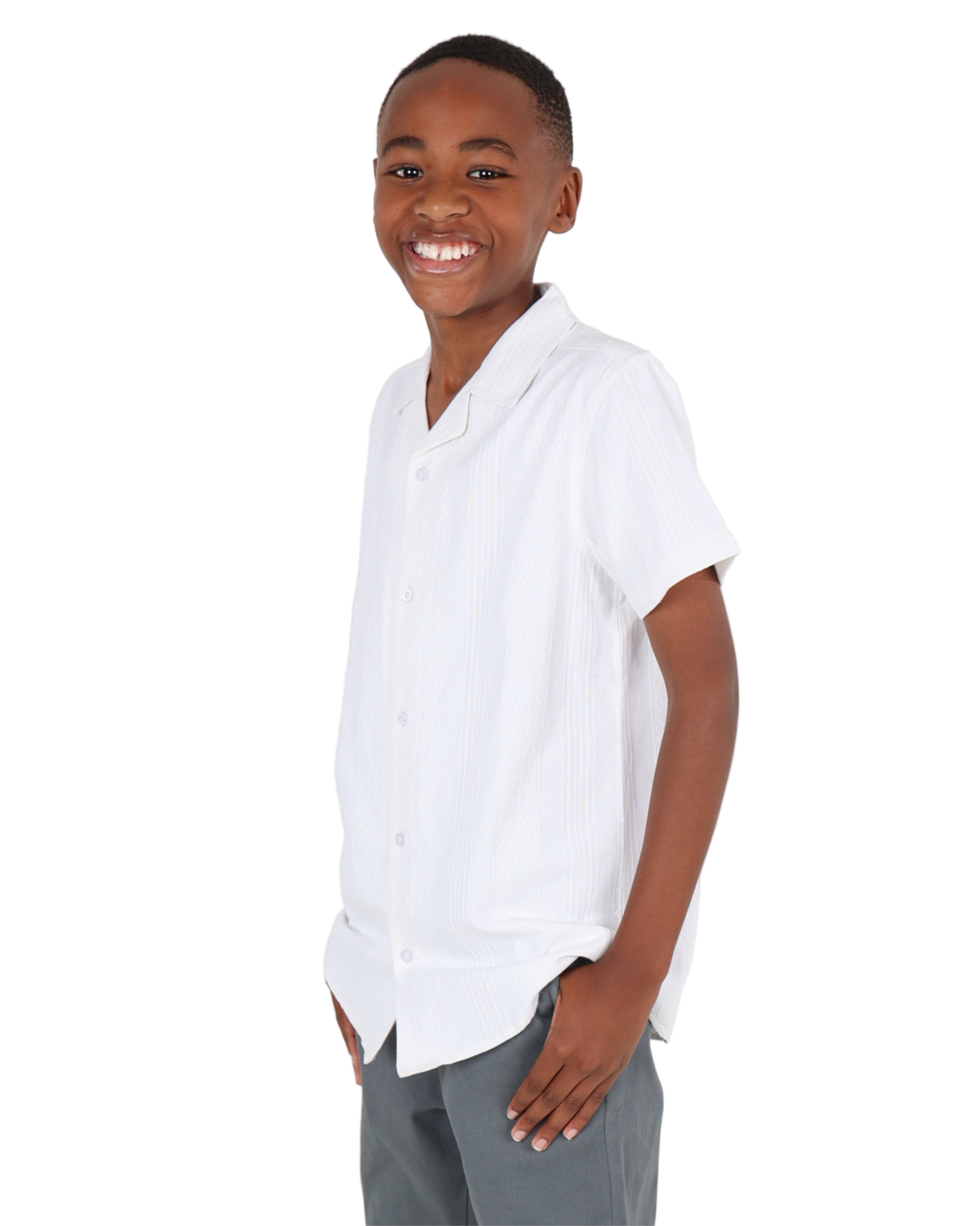 Short Sleeve Resort Variegated Jacquard Resort Shirt