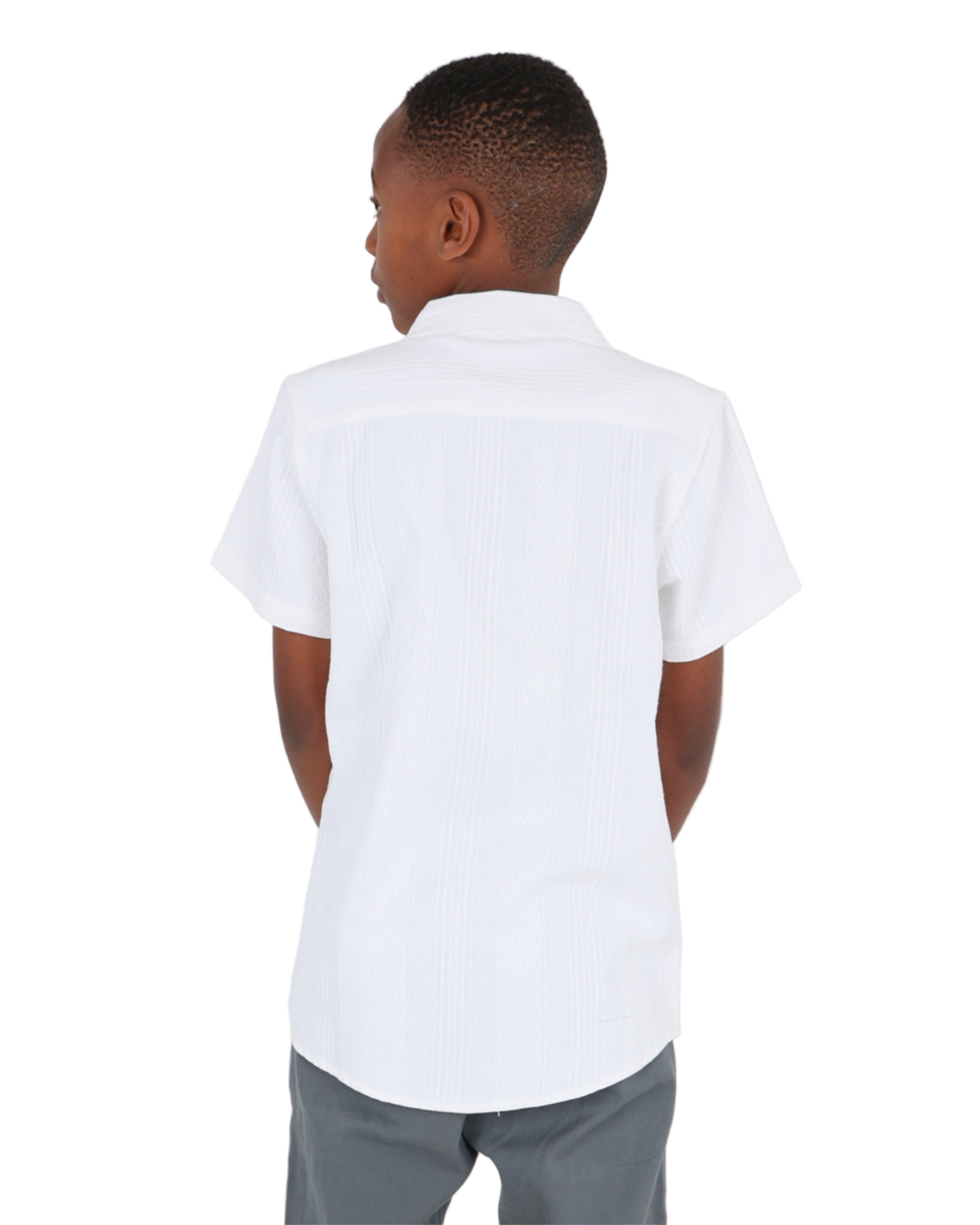 Short Sleeve Resort Variegated Jacquard Resort Shirt