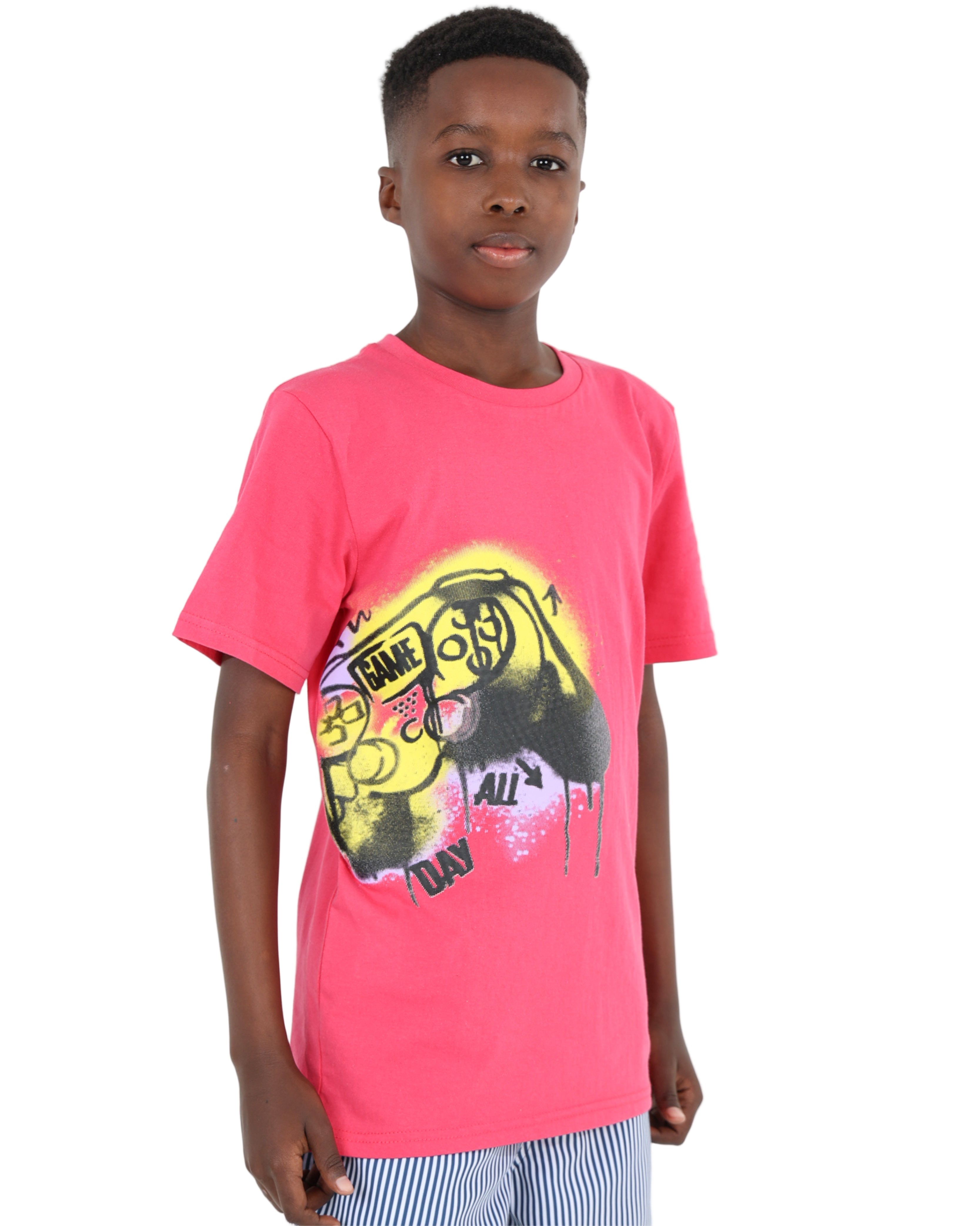 Short Sleeve Graffiti Gamer Graphic T-Shirt