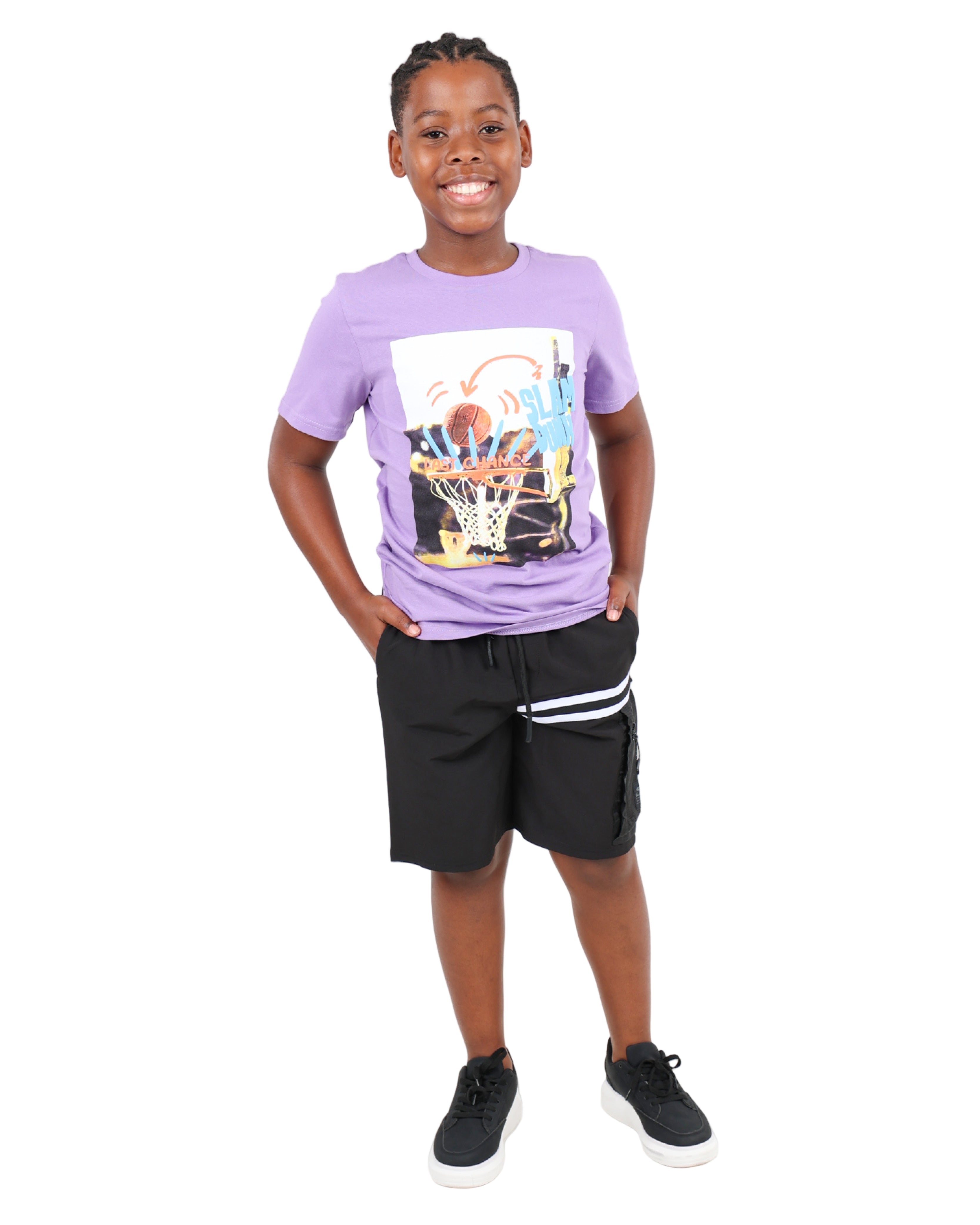 Short Sleeve Slam Dunk Graphic T-Shirt