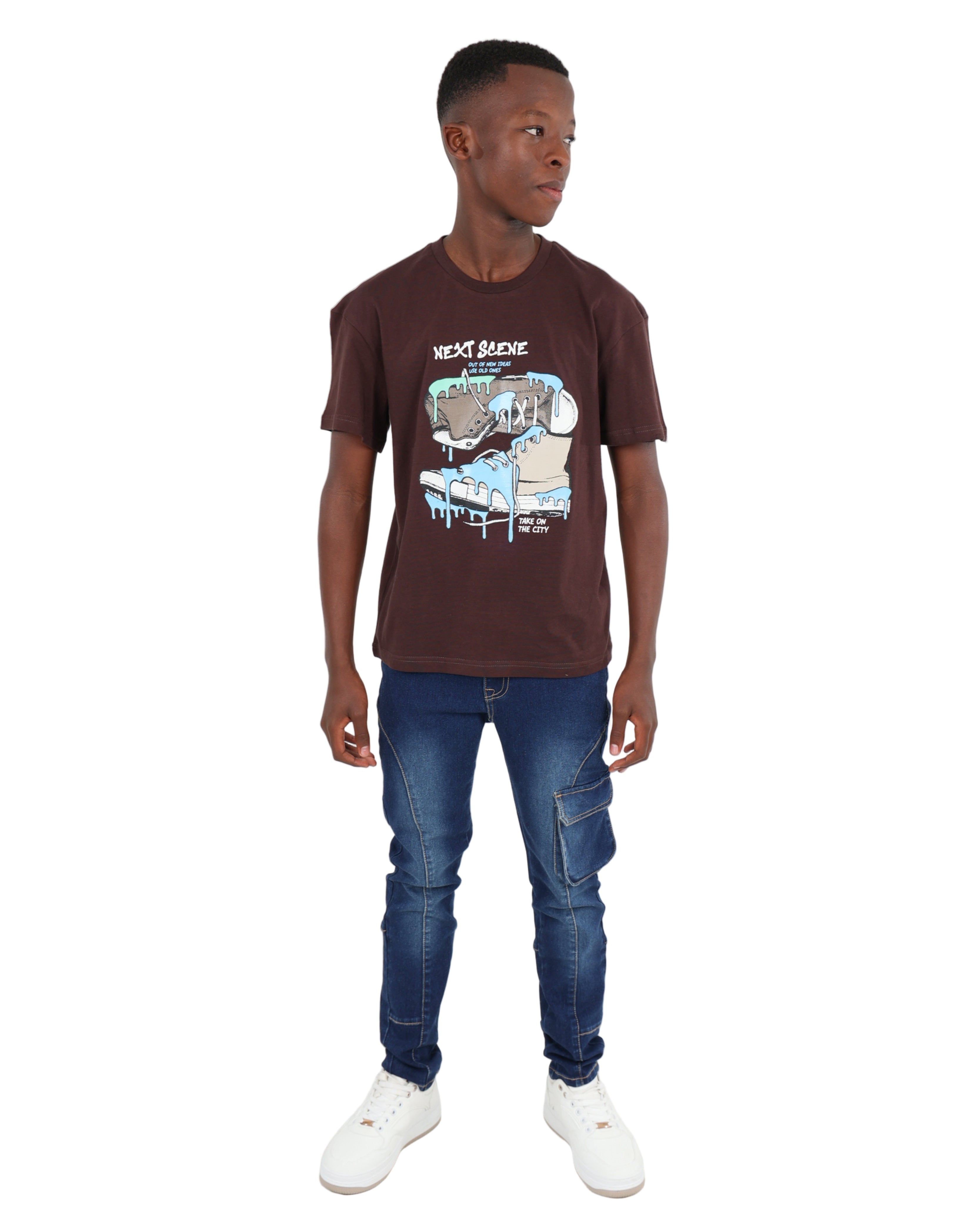 Boys Short Sleeve Statement Sneaker Graphic T-Shirt