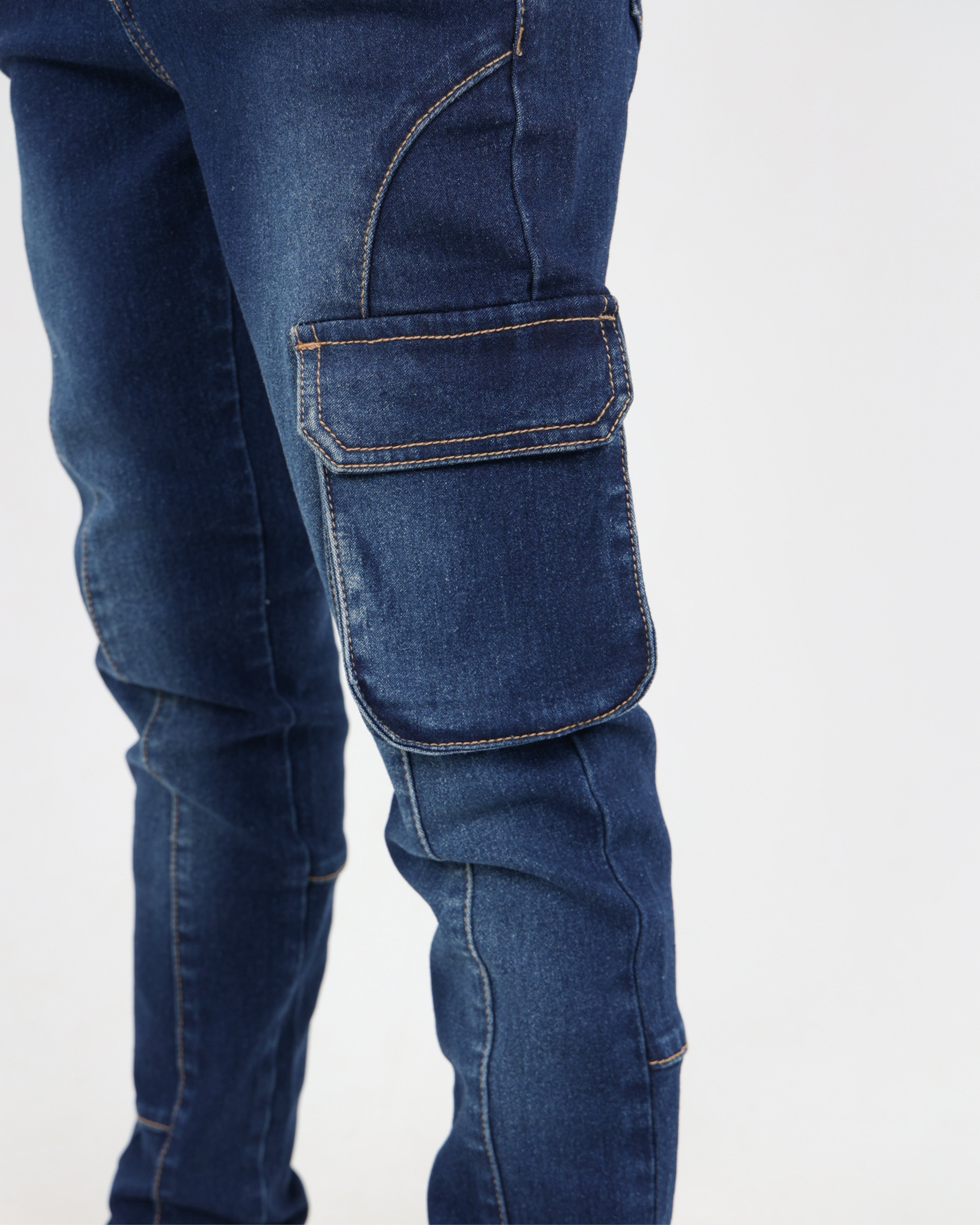 Boys Slim Fit Cargo Jeans