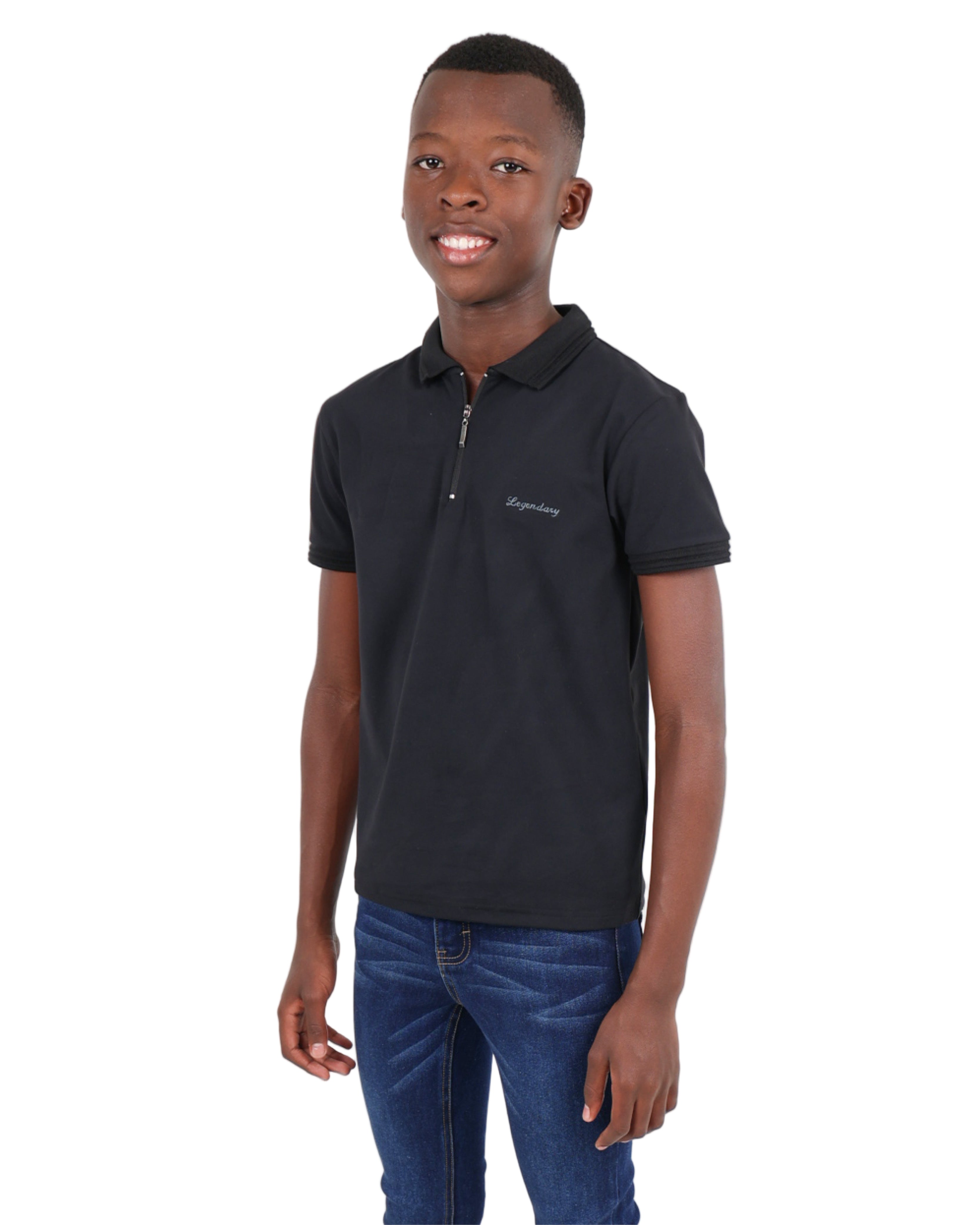 Short Sleeve Black Legendary Golfer