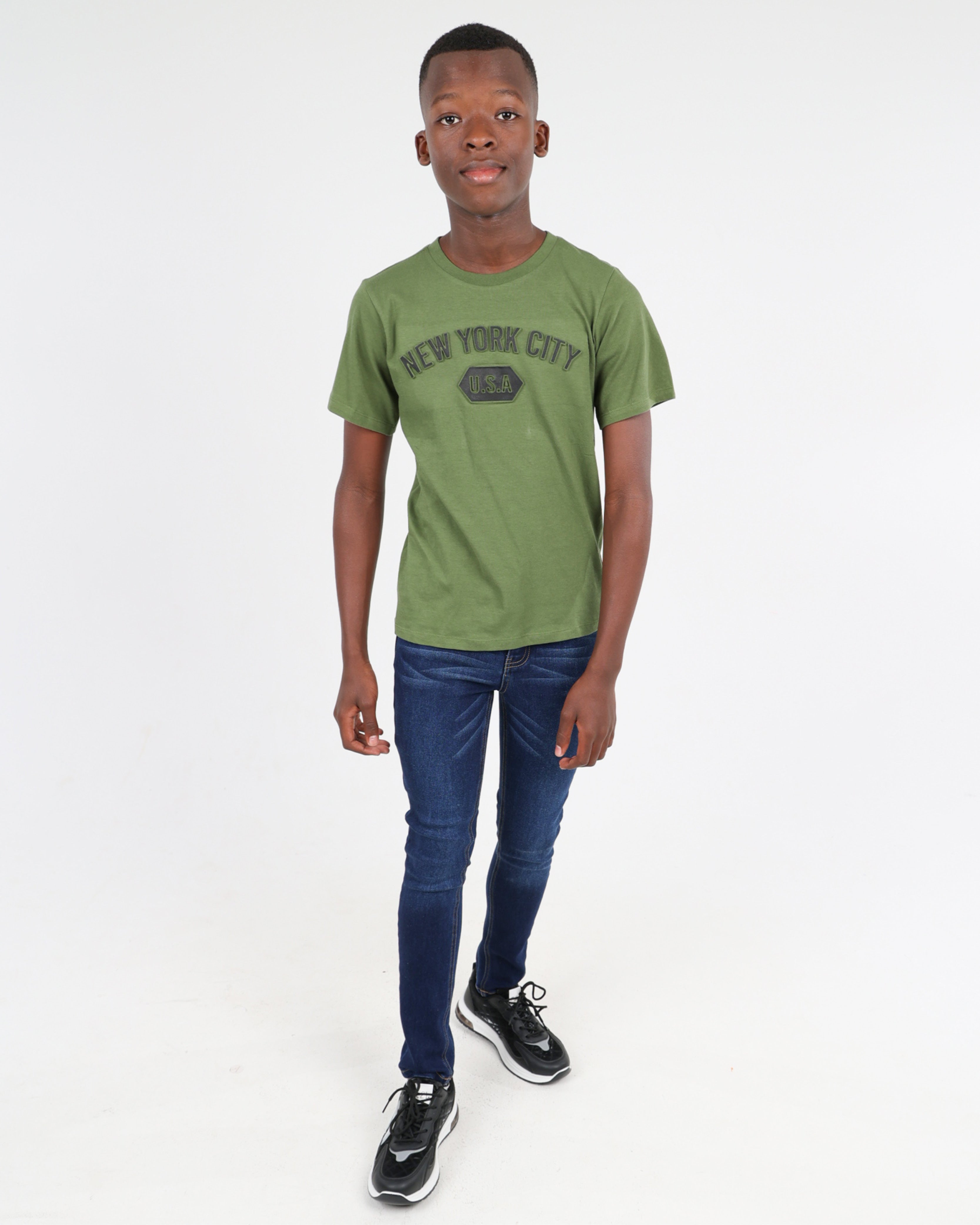 Big Boys Embossed NYC Short Sleeve T-Shirt