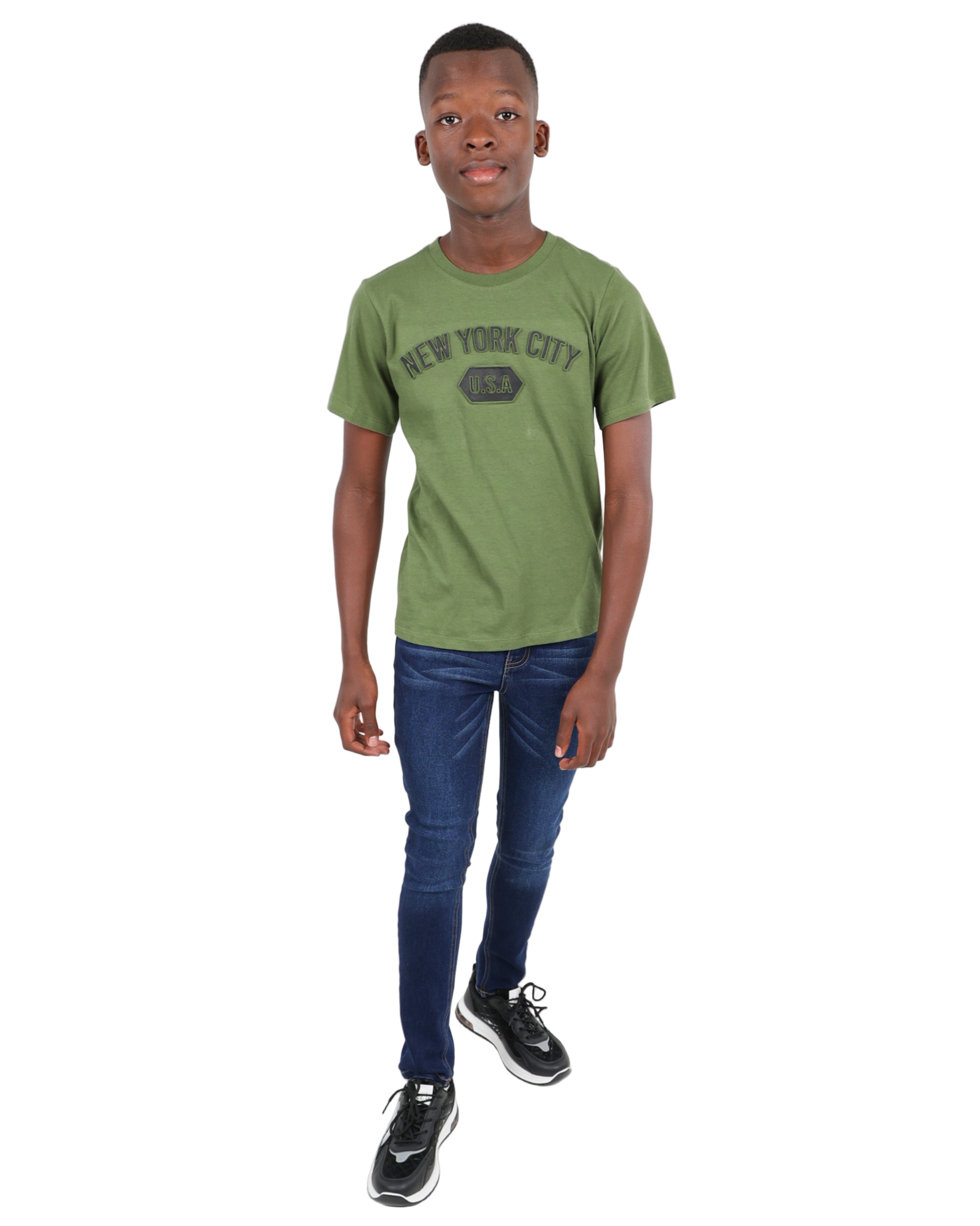 Embossed NYC Short Sleeve T-Shirt