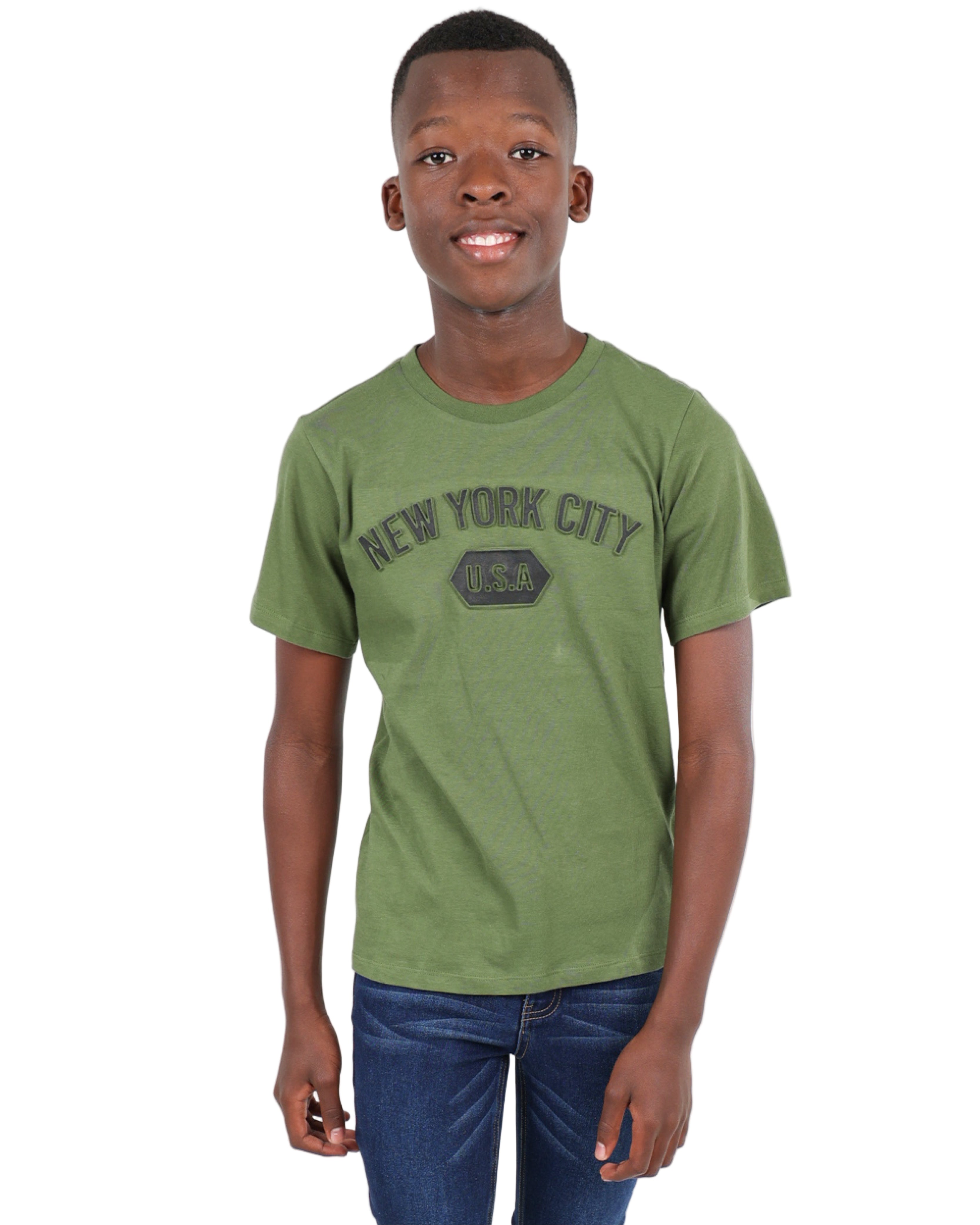 Embossed NYC Short Sleeve T-Shirt