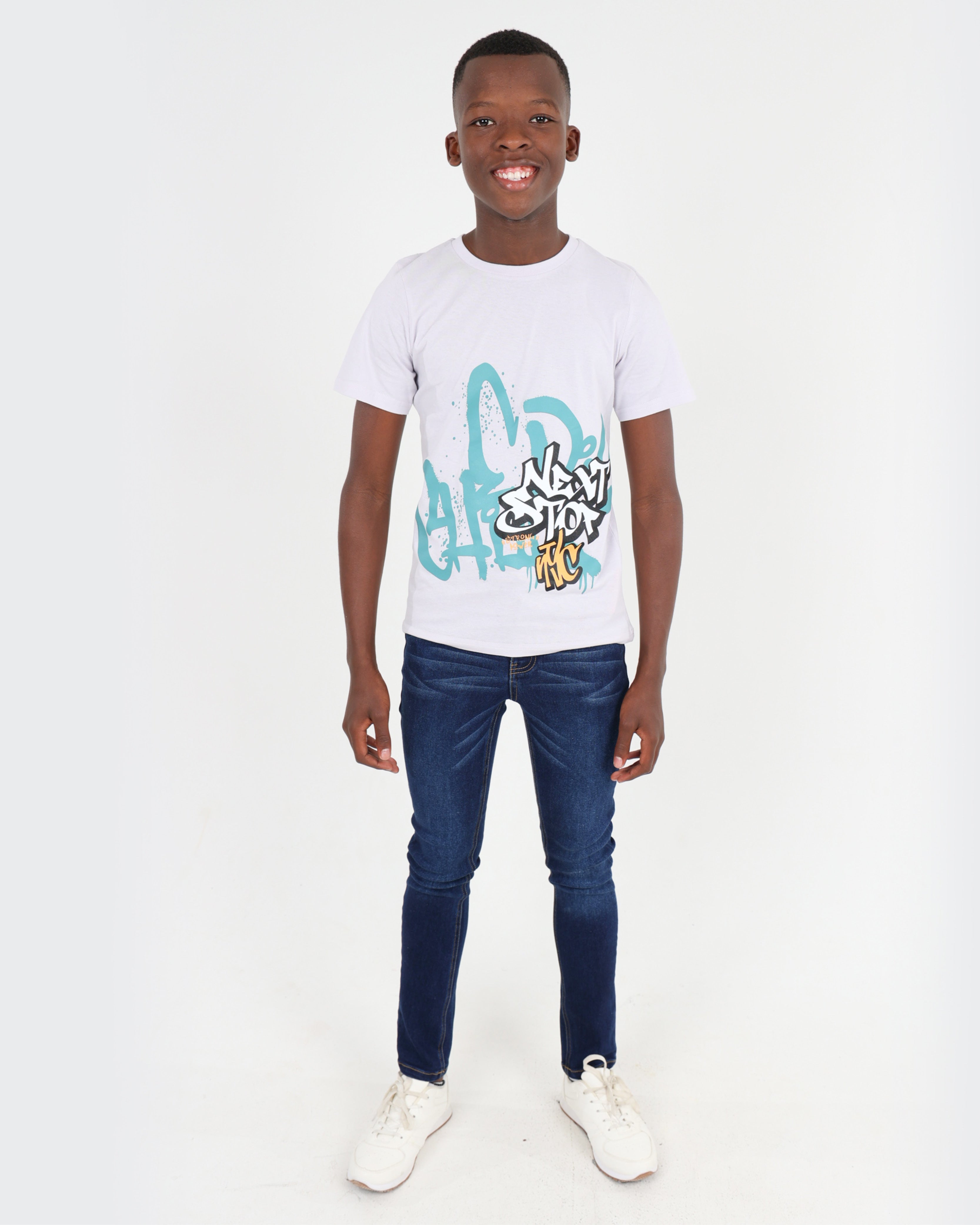 Big Boys Short Sleeve Next Stop NYC Graphic T-Shirt
