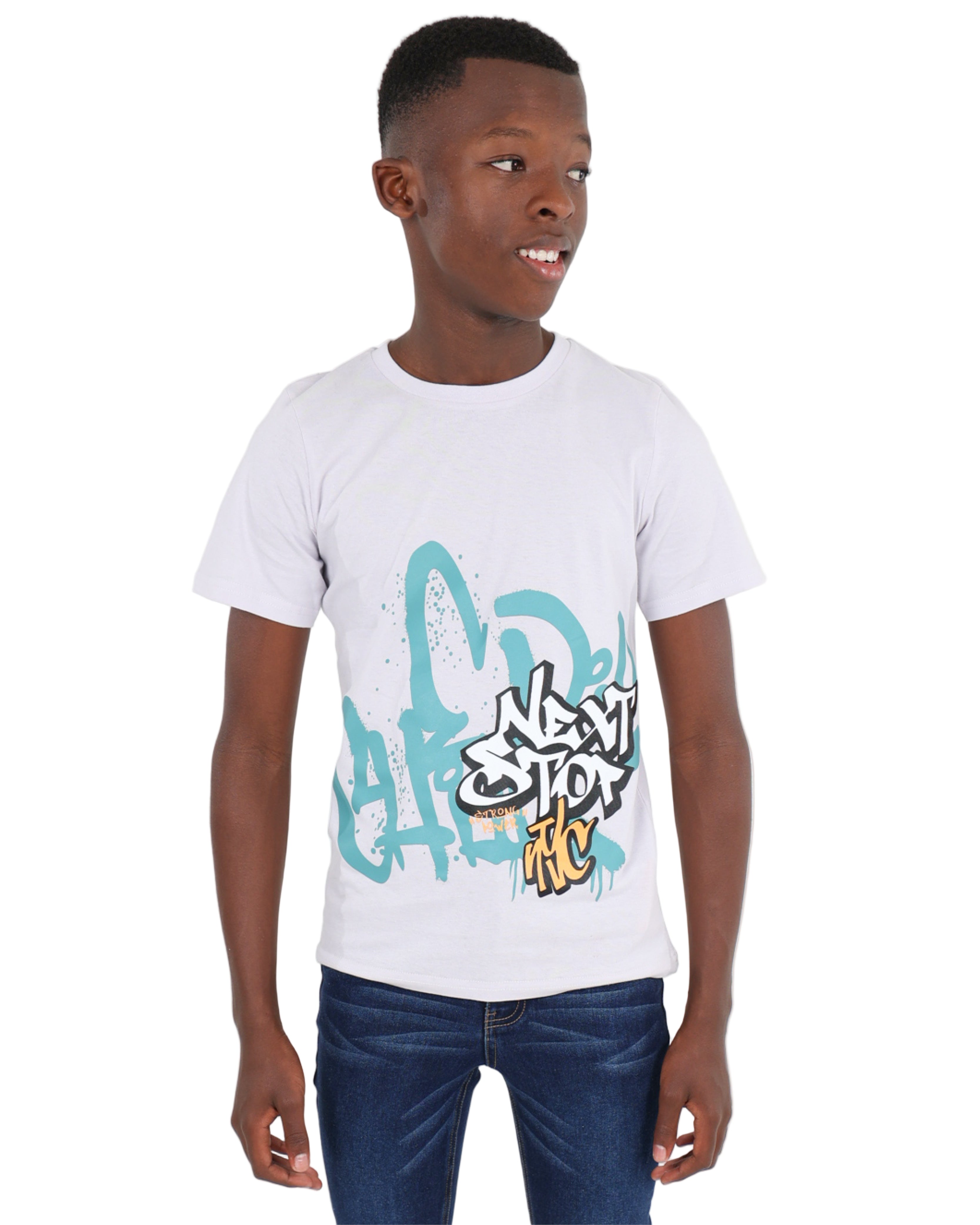 Short Sleeve Next Stop NYC Graphic T-Shirt