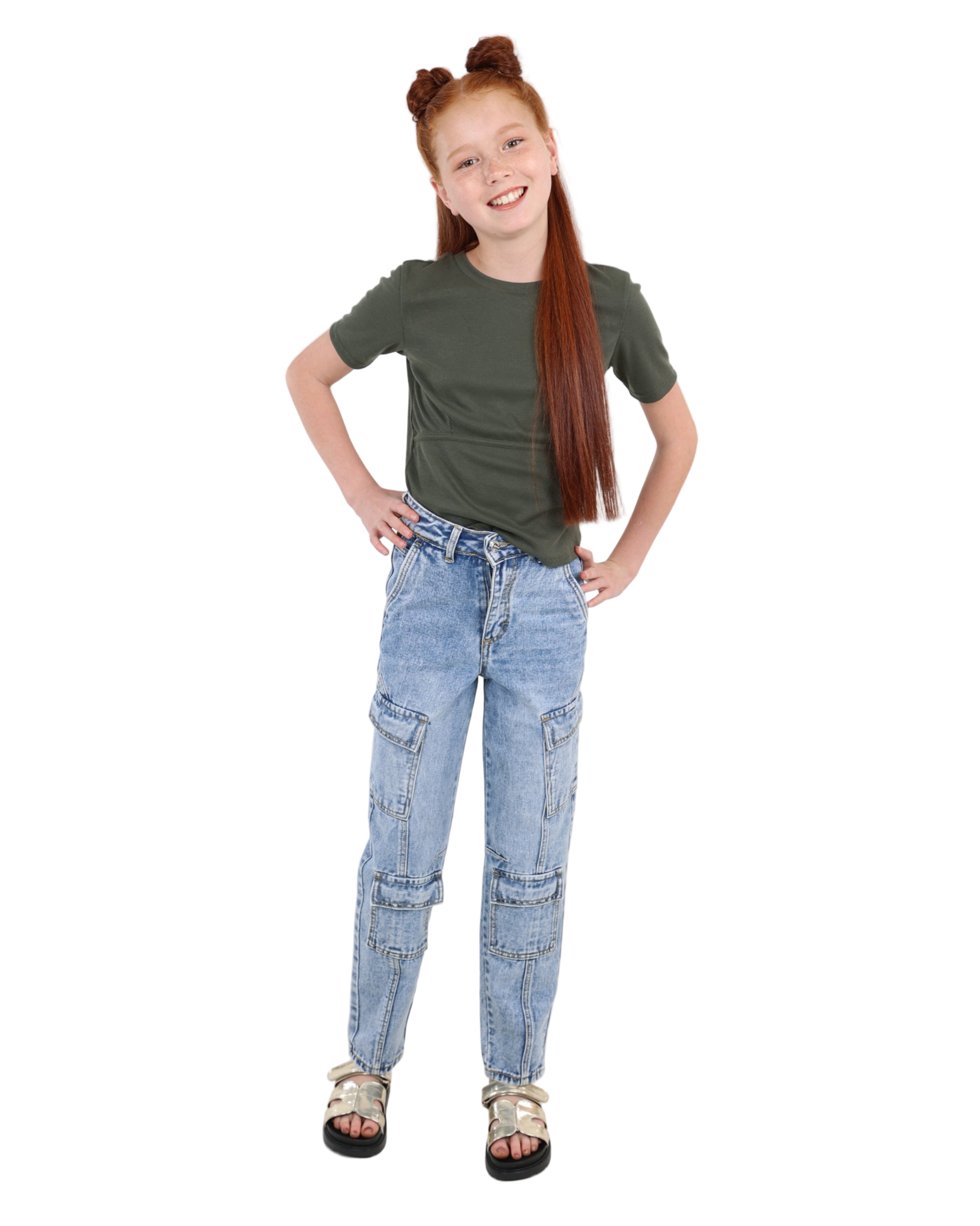 Light Blue Cargo Jeans