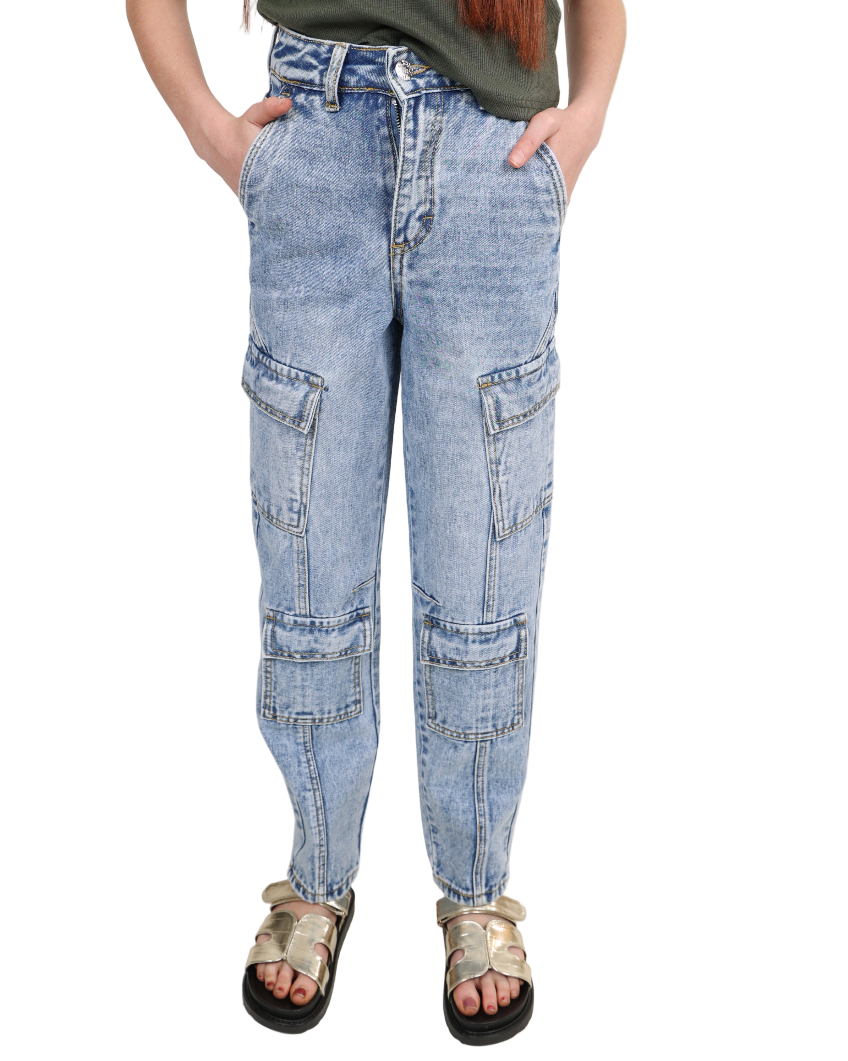 Light Blue Cargo Jeans