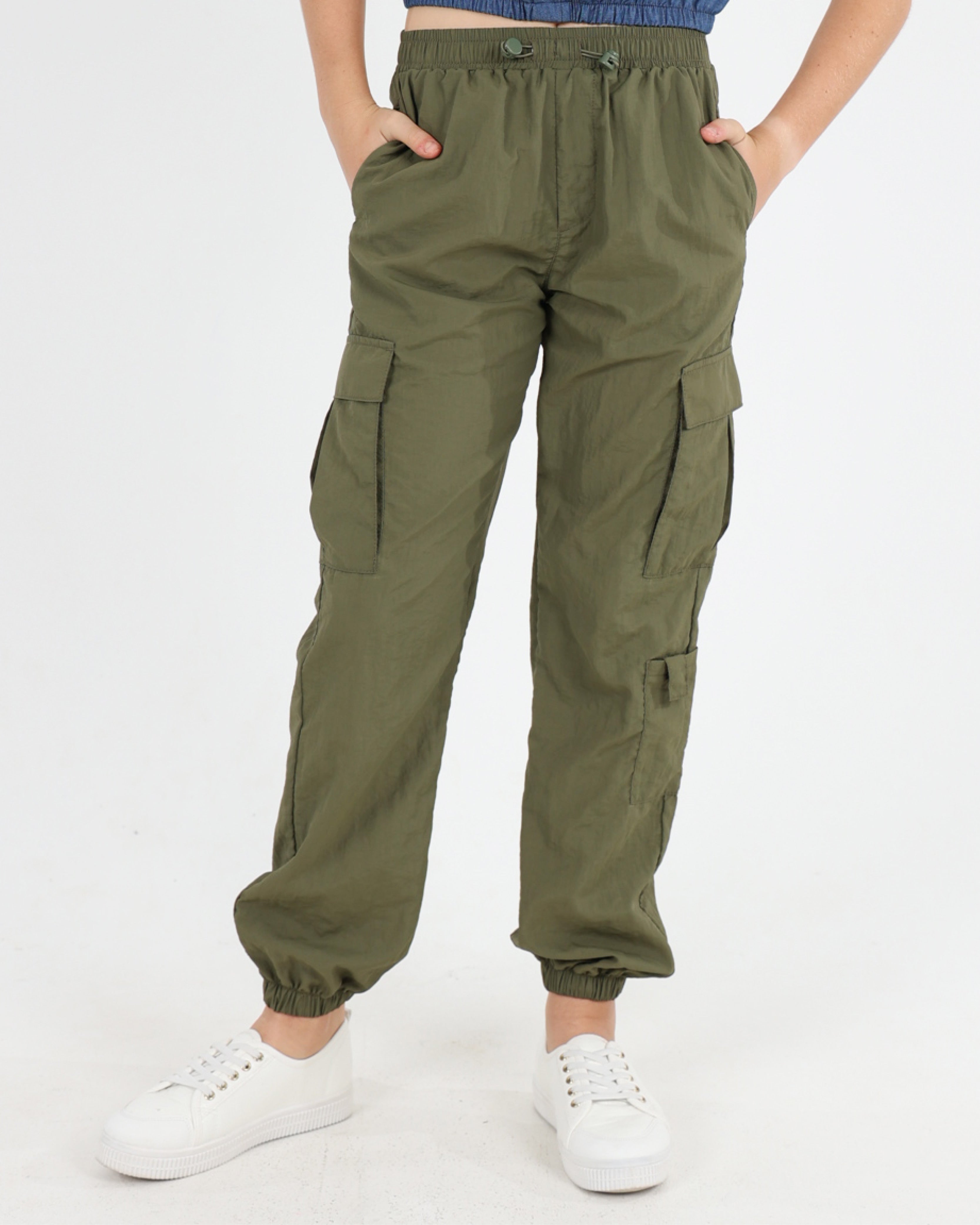 Olive Cargo Joggers